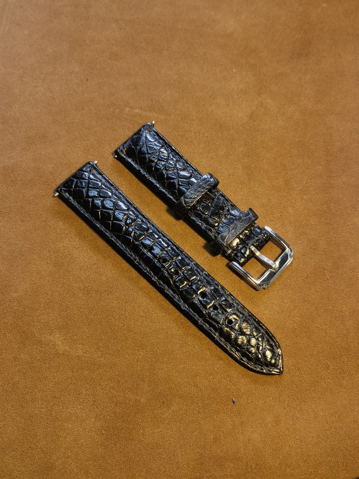 Genuine Leather Crocodile Watch Strap 20mm