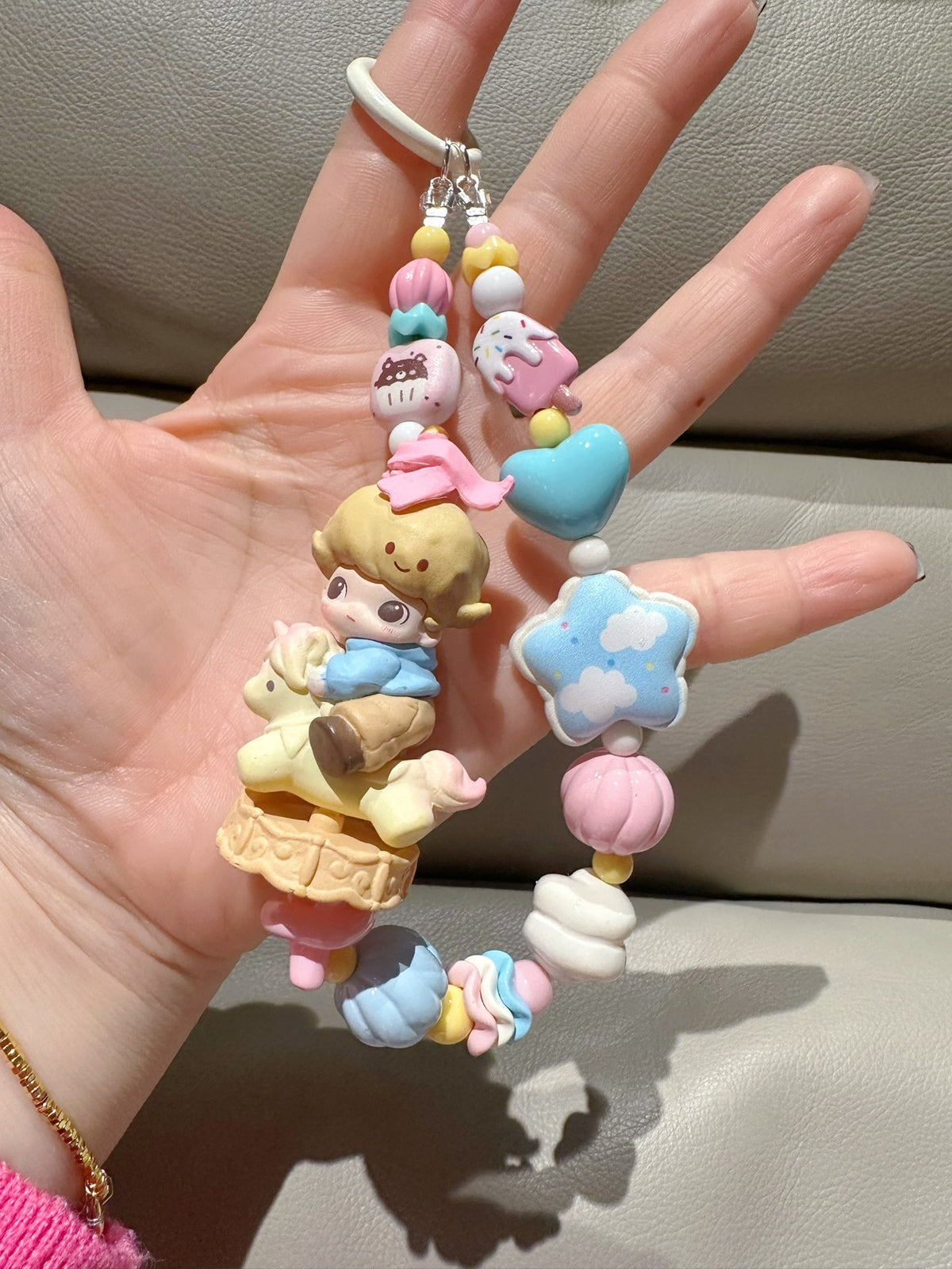 Dimoo Carousel Horse Phone Strap Keychain Charm