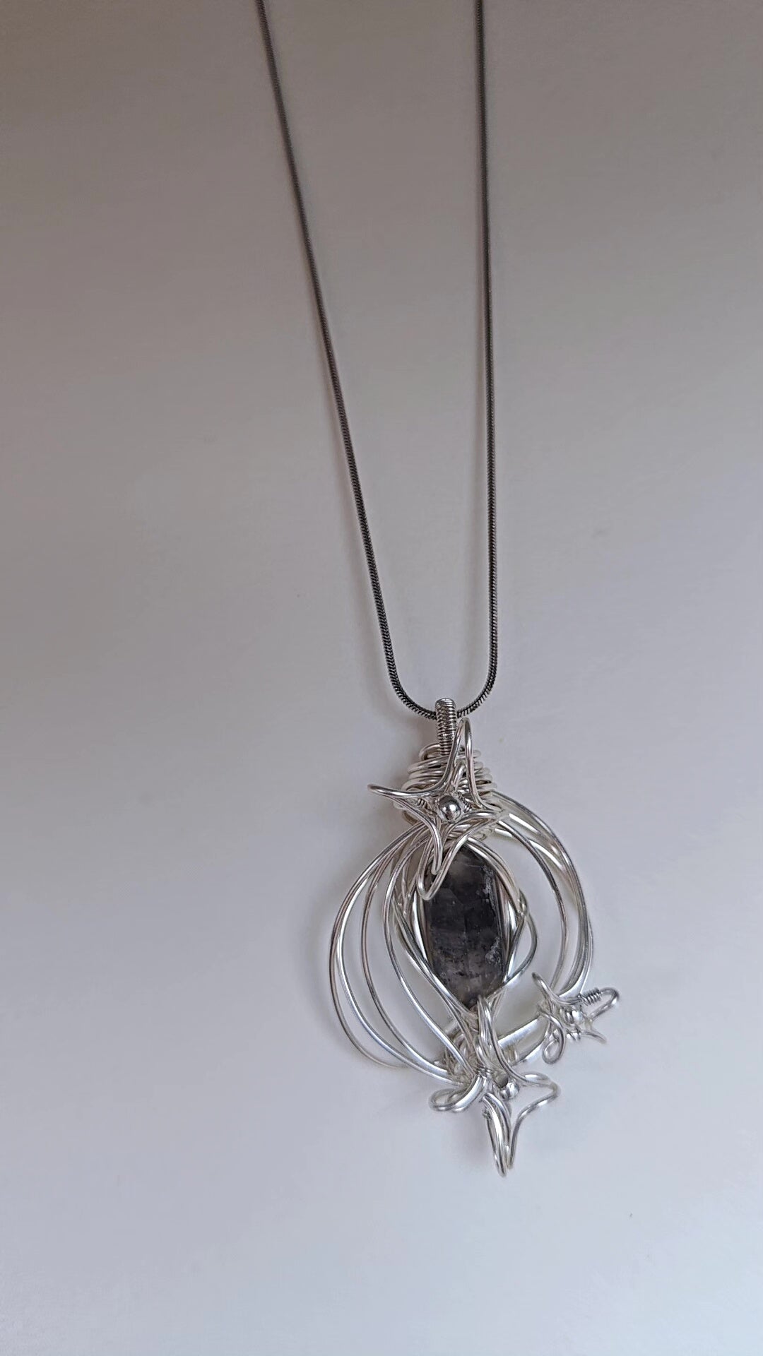 Handcrafted Wire Wrapped Raw Crystal Necklace