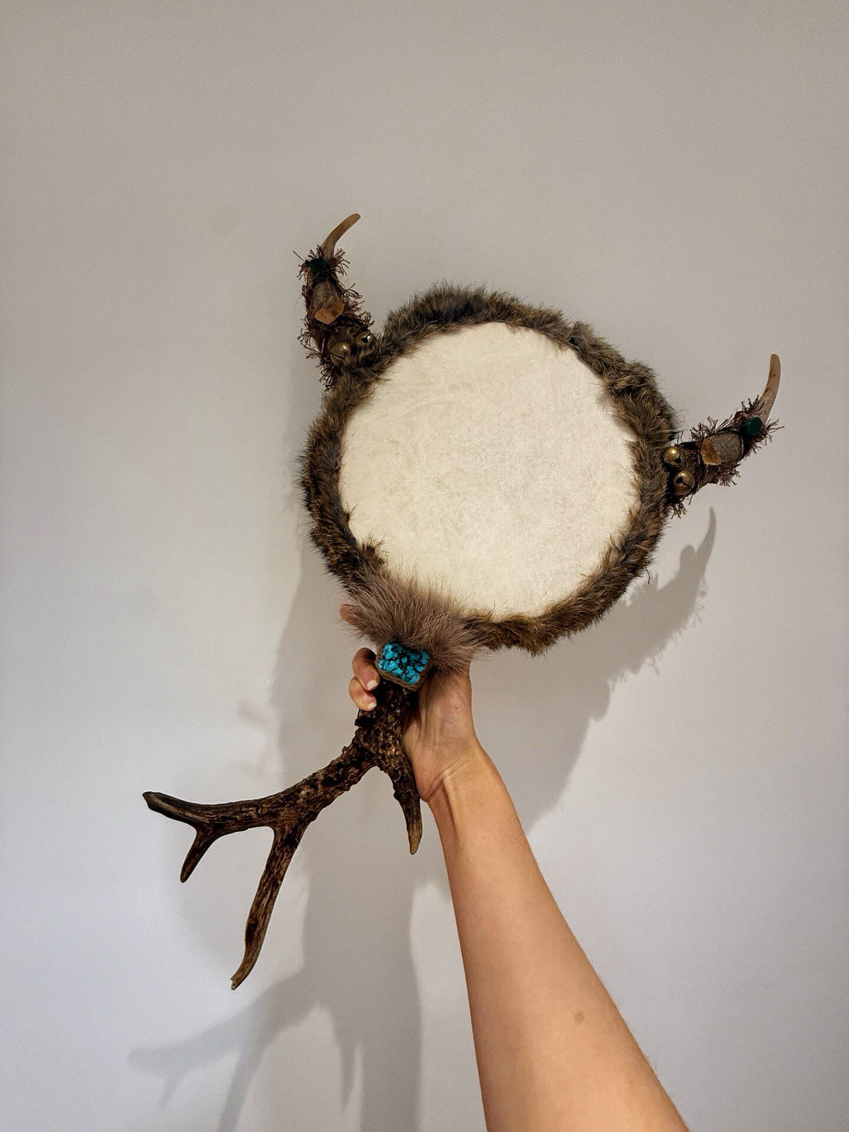 Shamanic Drum 23cm with Fur Trim
