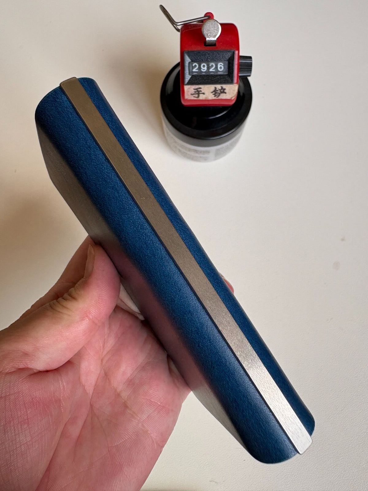 Buttero Leather Binder M5 Six Ring Blue