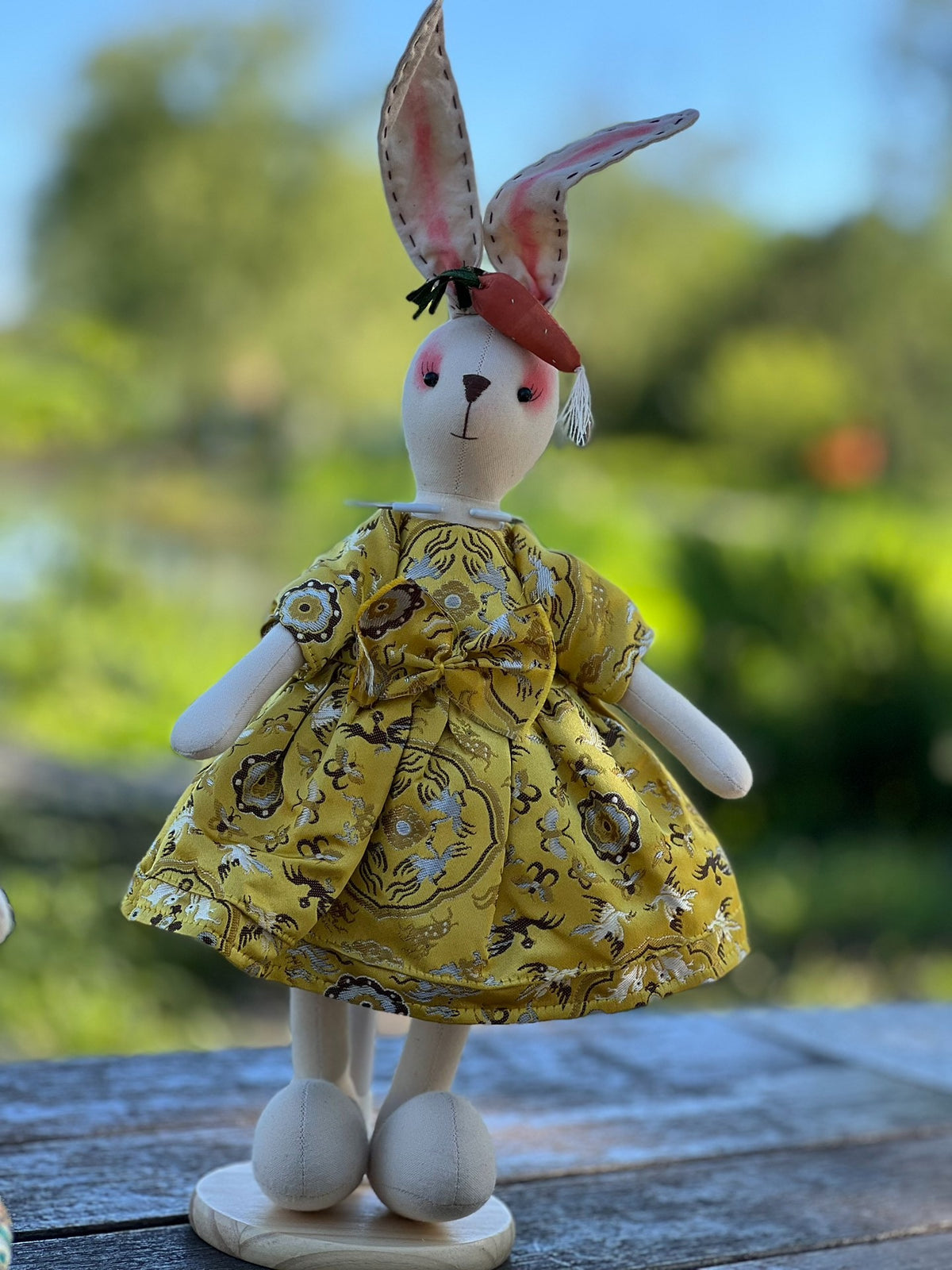 Handmade Rabbit Doll Song Brocade Dress