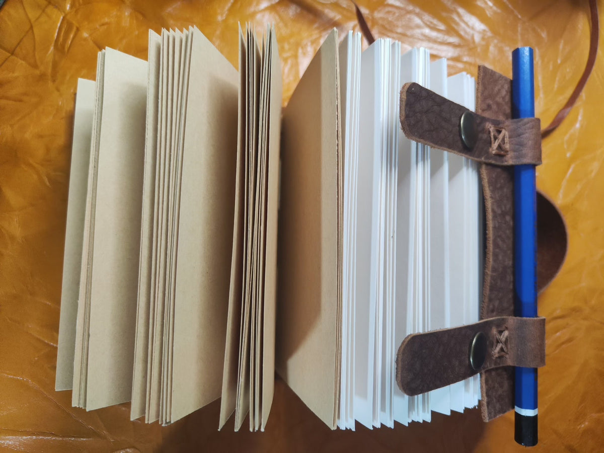 Cowhide Leather Journal with Kraft Paper Pages