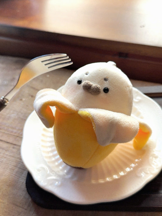 Banana Seal Plush Toy Keychain