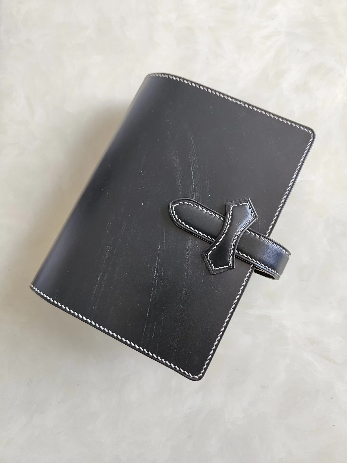 A6 Leather Binder with Six Ring Mechanism