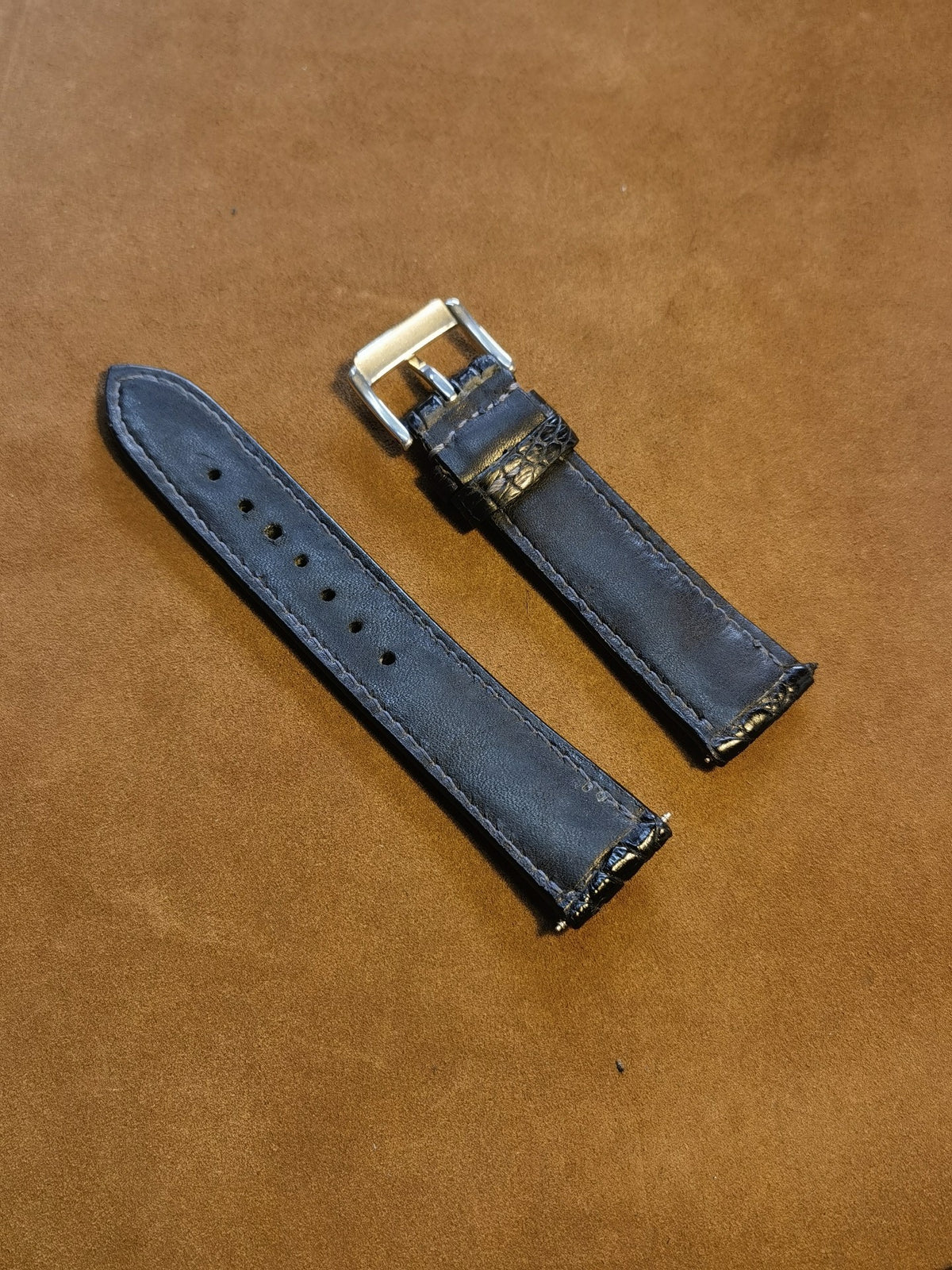 Genuine Leather Crocodile Watch Strap 20mm