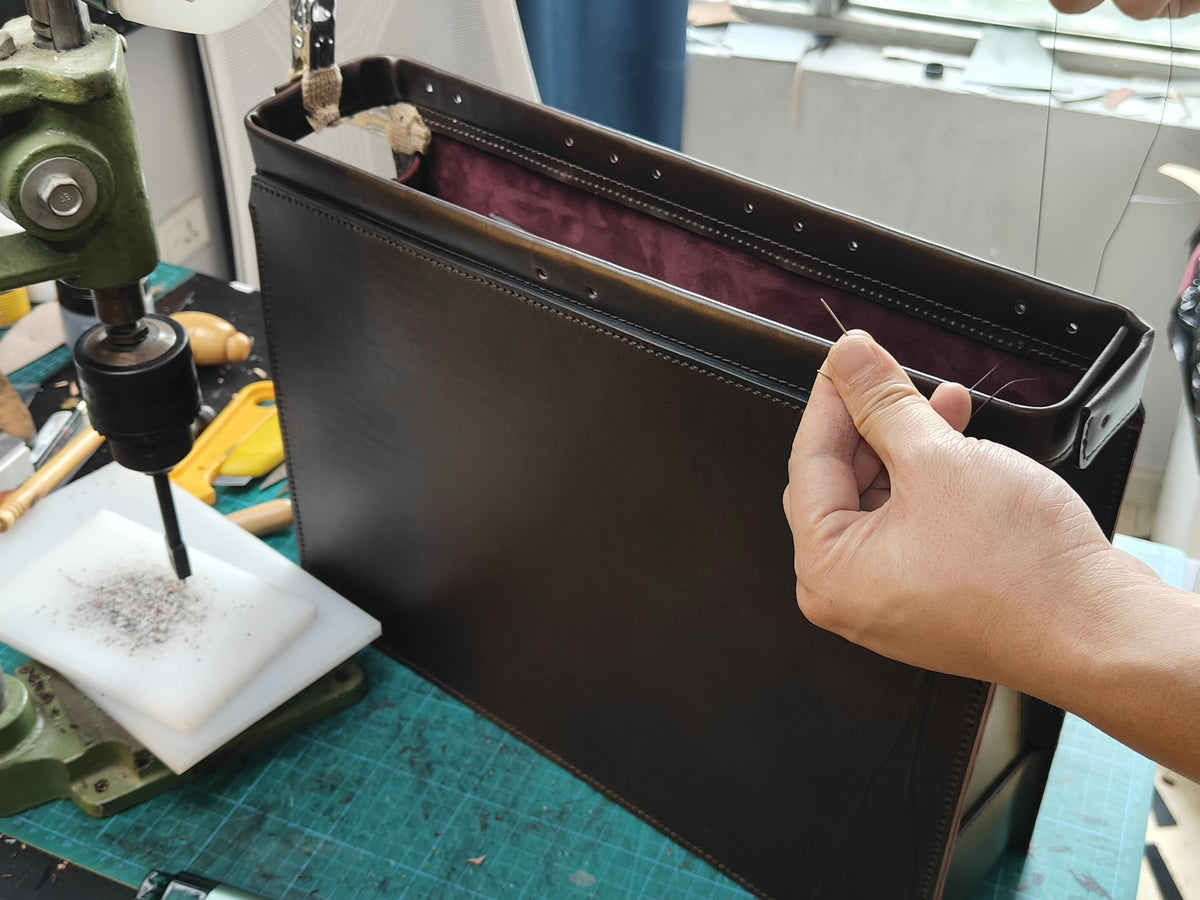 Handmade Italian Leather Briefcase