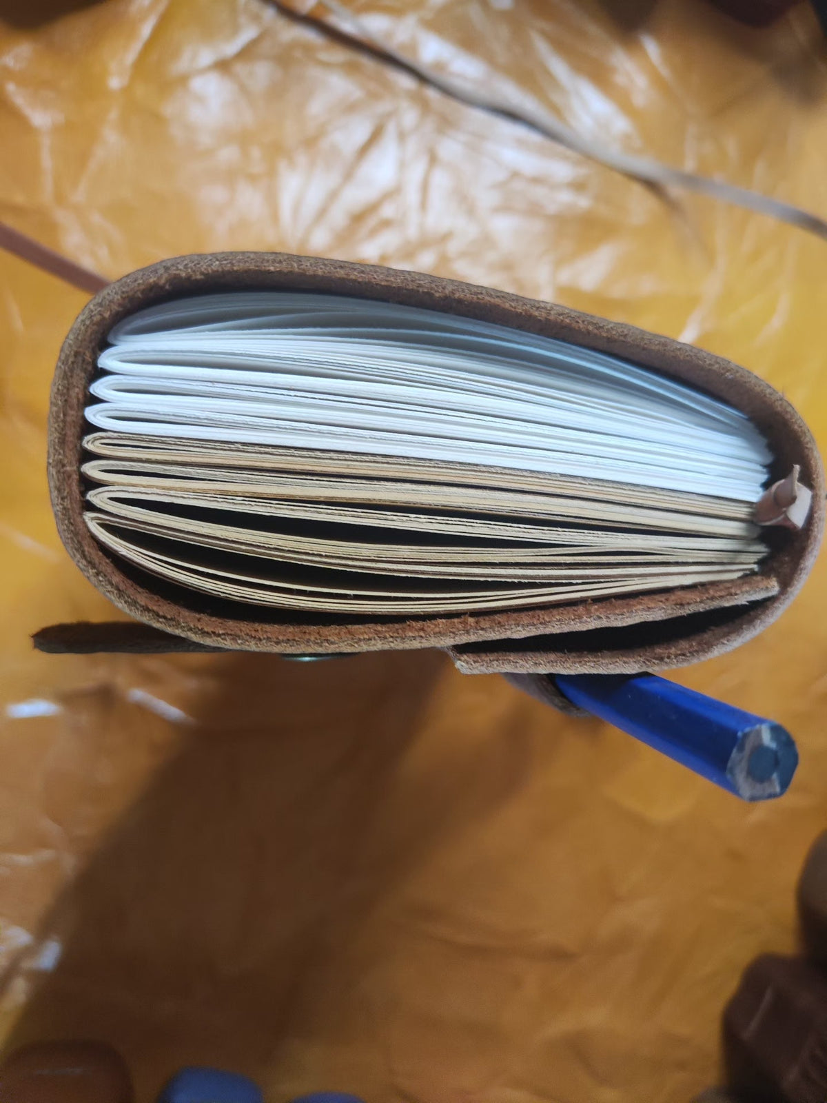 Cowhide Leather Journal with Kraft Paper Pages