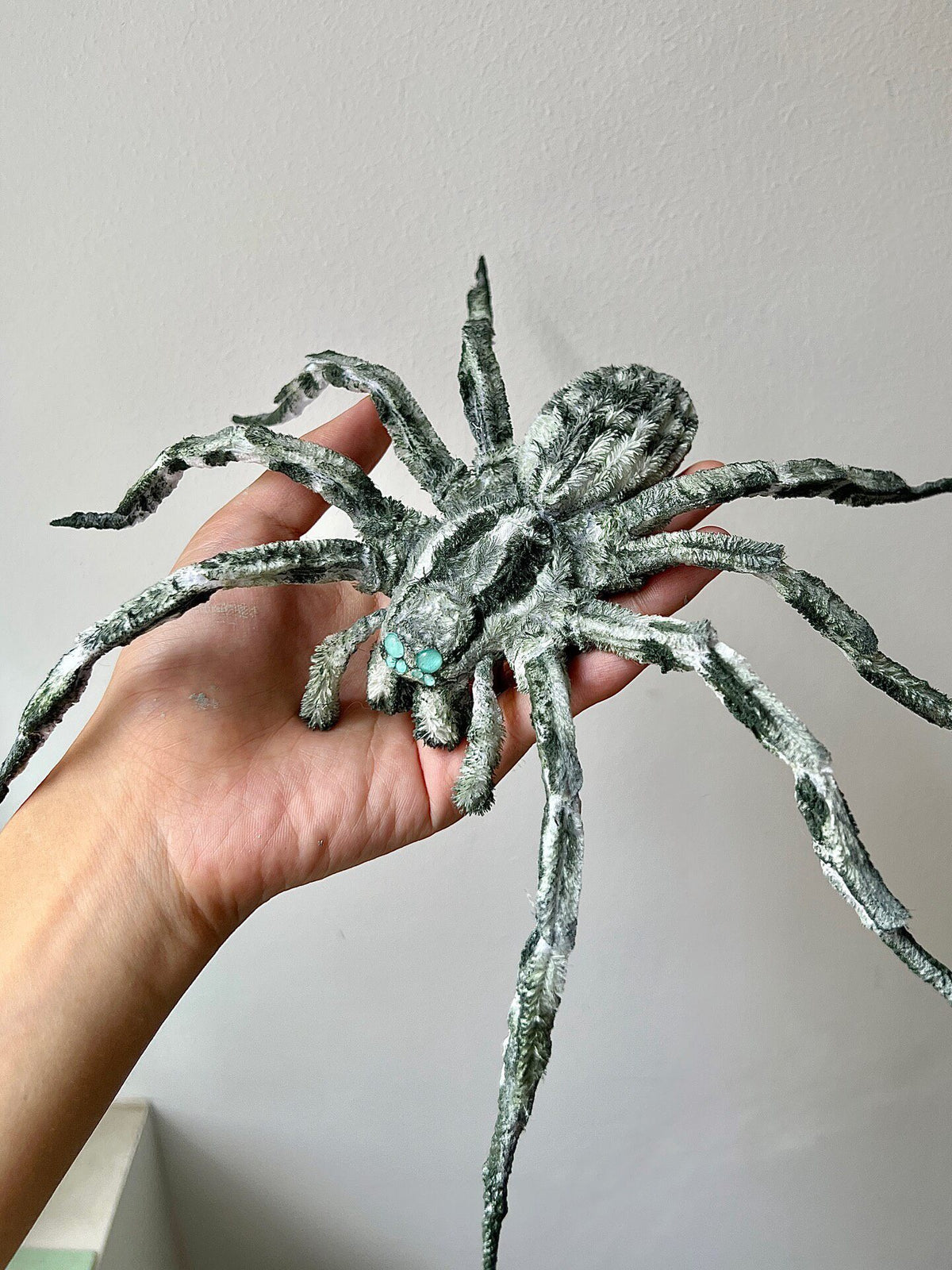 Chenille Stem Plush Spider with Poseable Legs