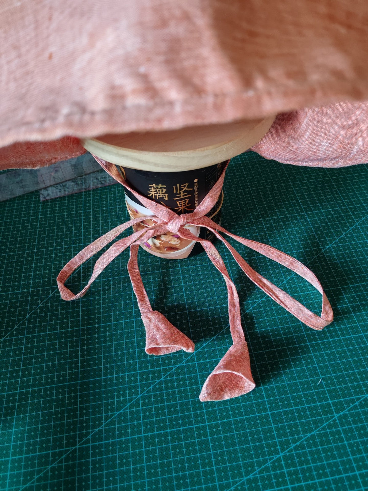 Handcrafted Linen Sun Hat with Chin Strap