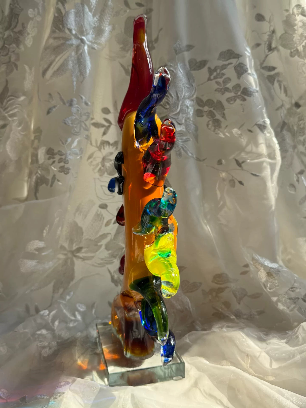 Figurine Desse de la Lune en Verre de Murano Orange