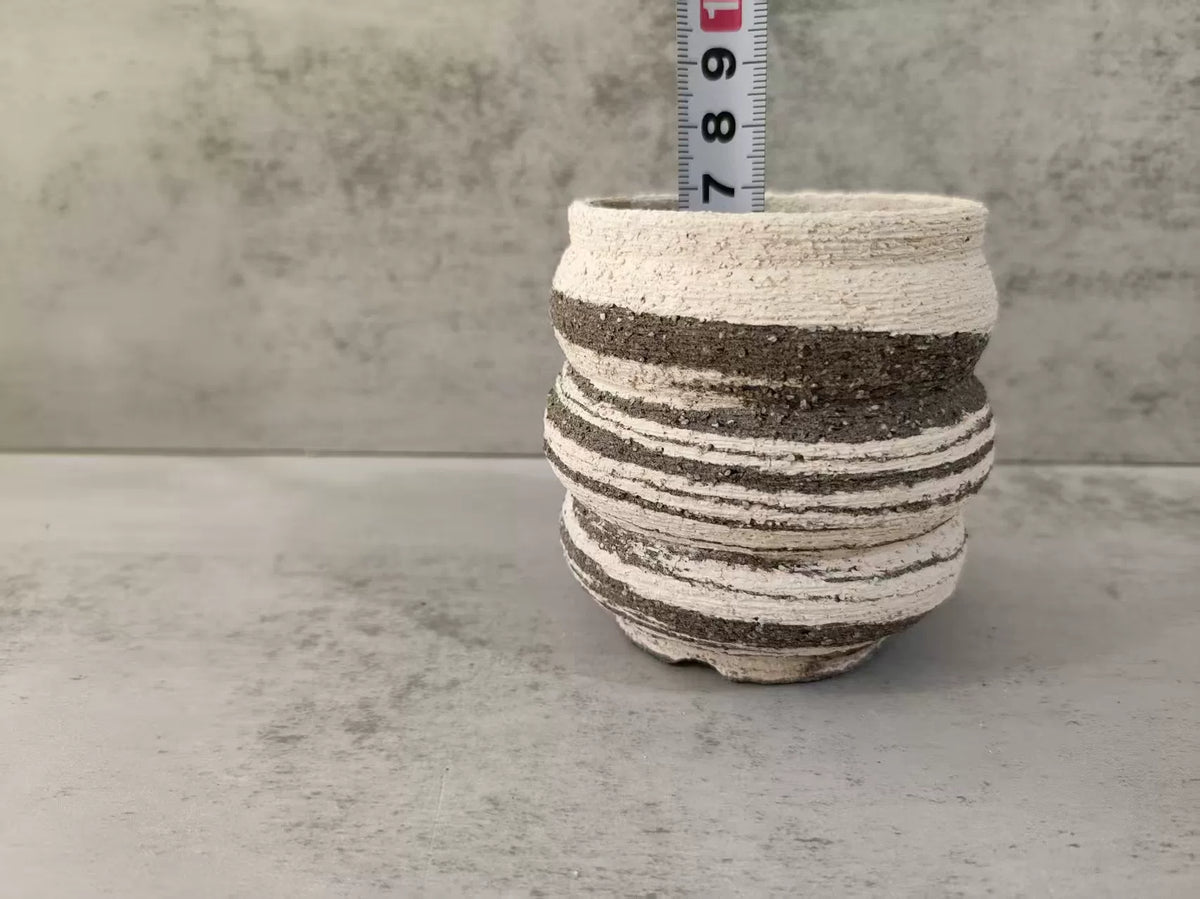 Unglazed Ceramic Vessel Two Tone Stoneware