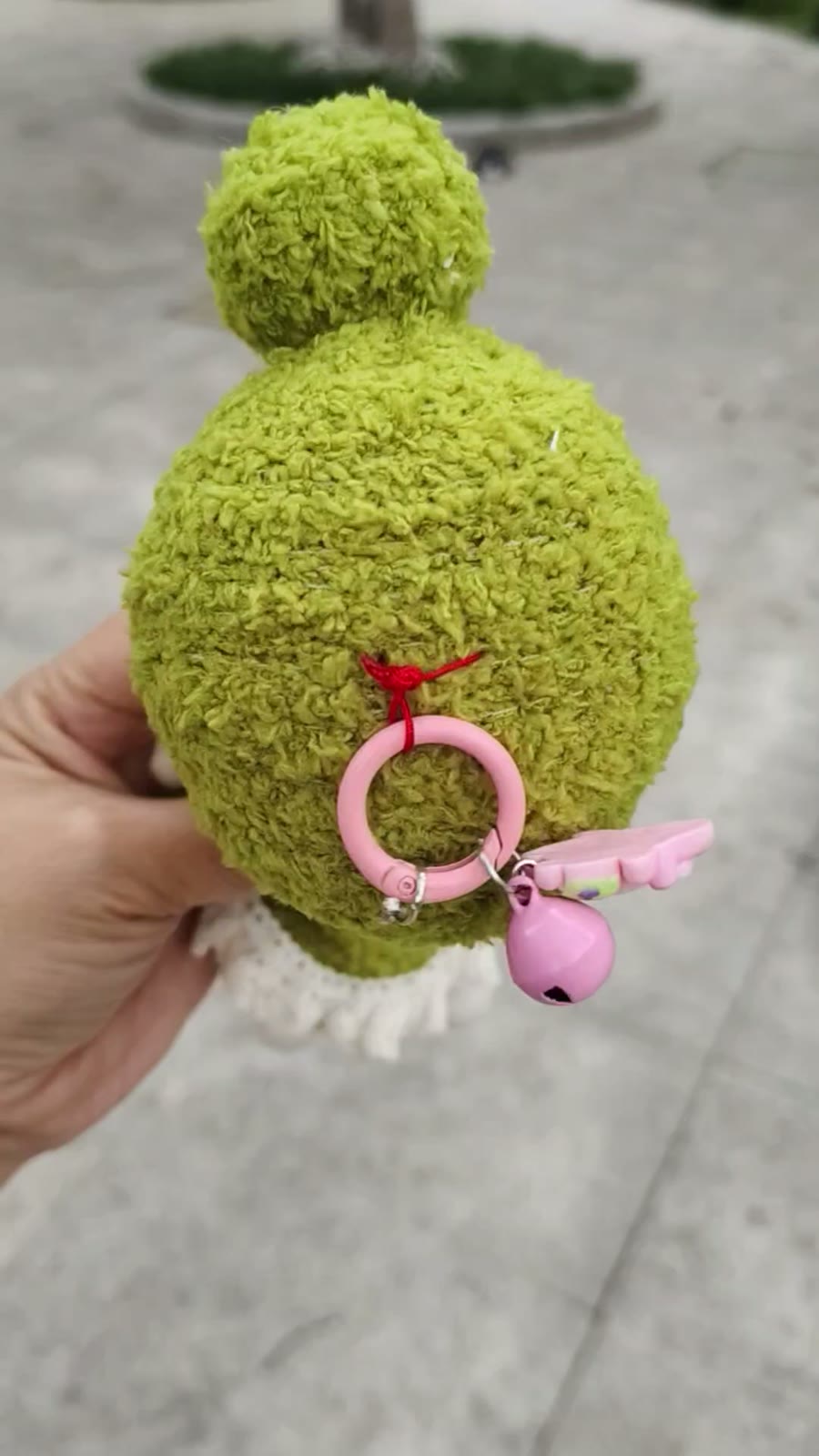 Handmade Green Sock Doll Pendant