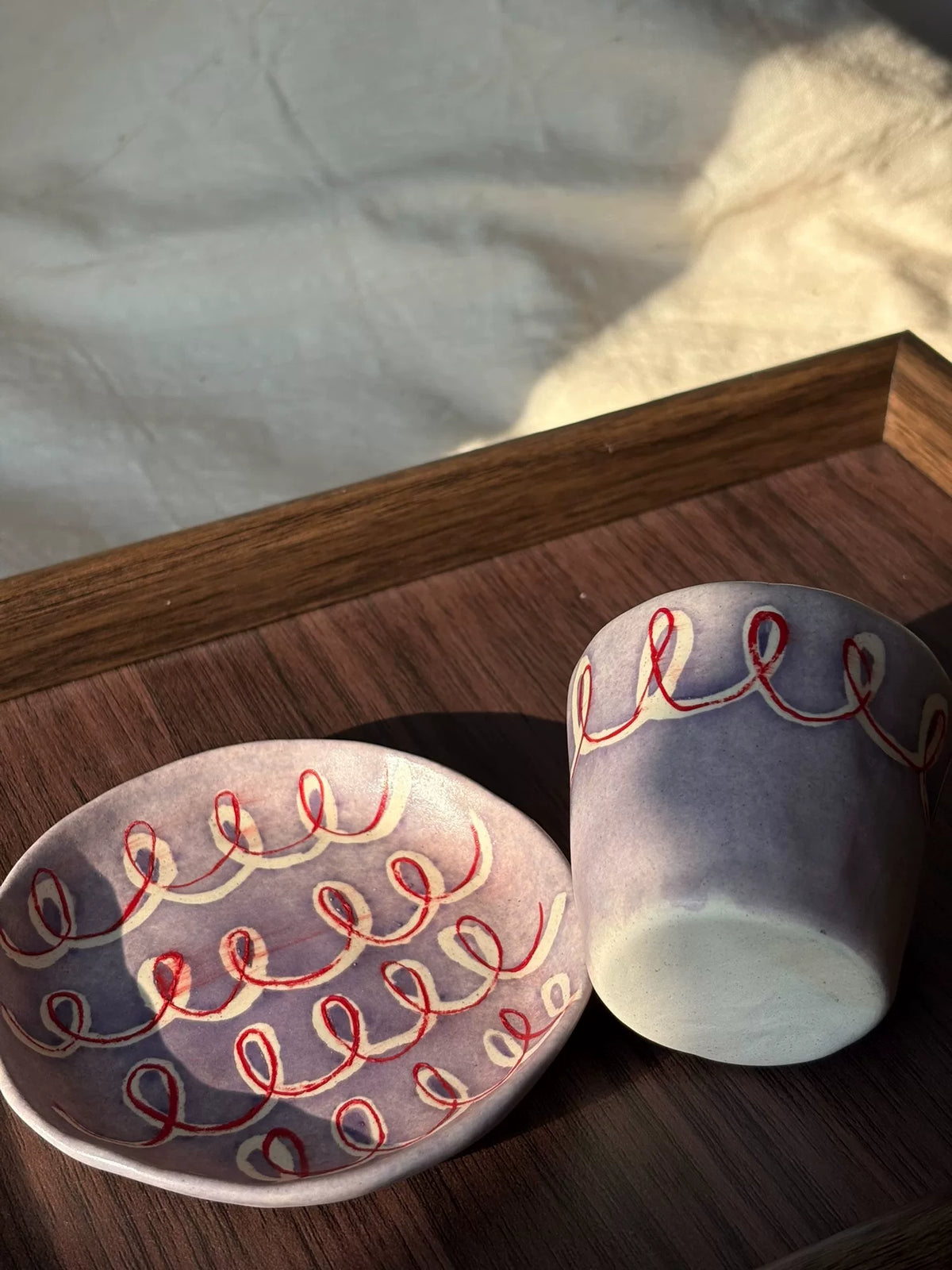 Ensemble tasse et soucoupe en céramique artisanale 75 ml