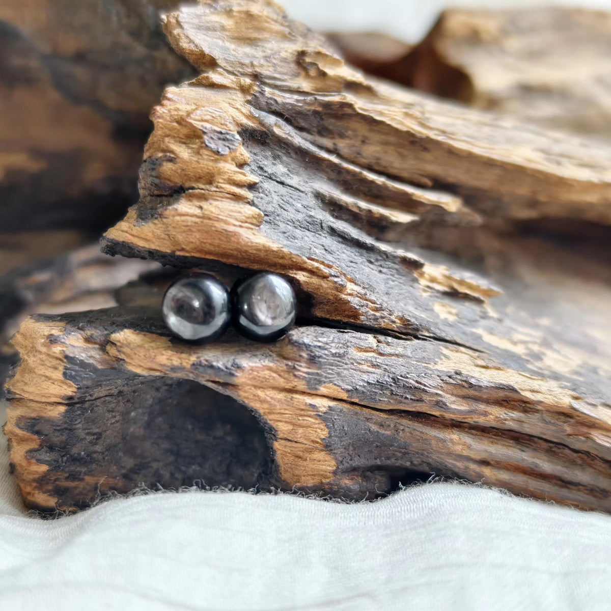 Goldstone Round Stud Earrings Pure Silver