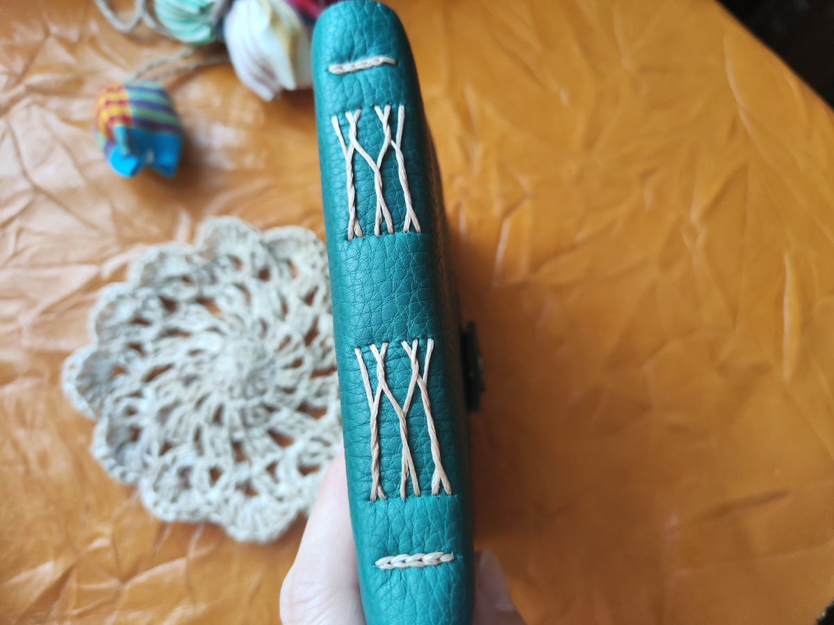 Teal Pebbled Leather Journal