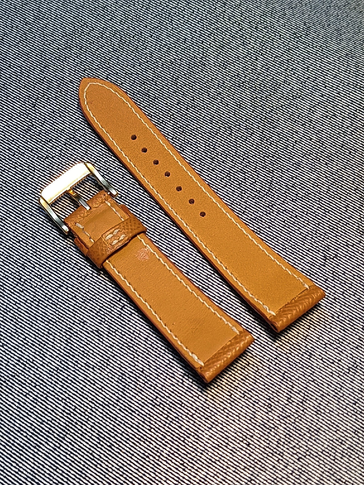 Handmade Leather Watch Strap Epsom Palm Grain