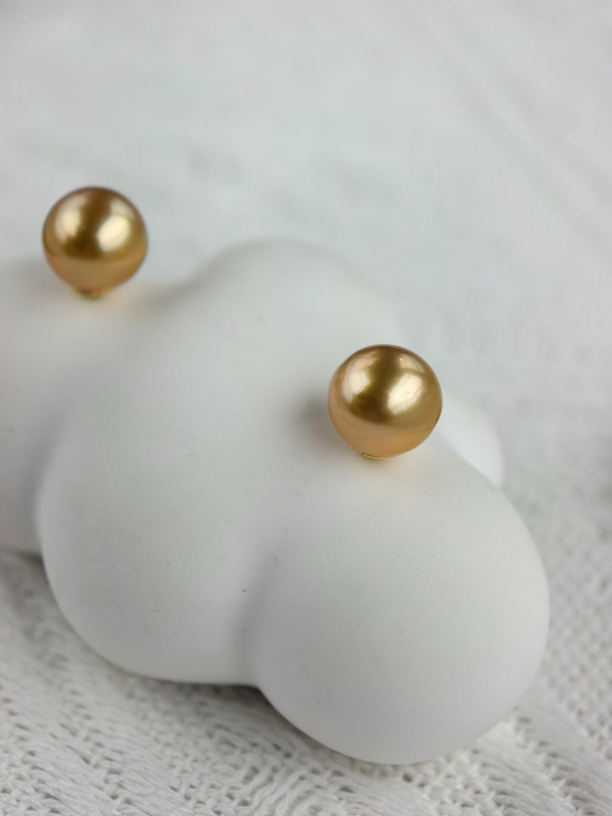 Deep Gold South Sea Pearl Stud Earrings