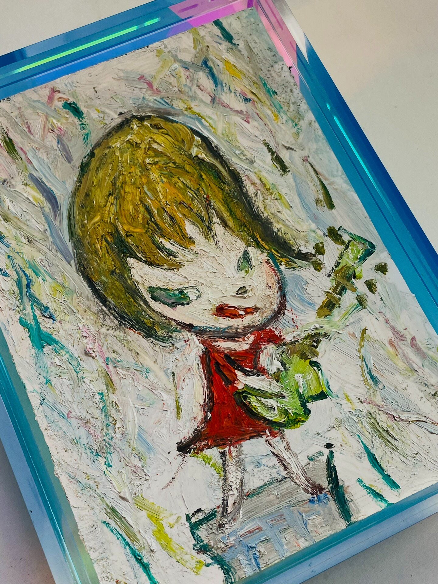 Framed Oil Painting, 13x17 cm, Acrylic Frame