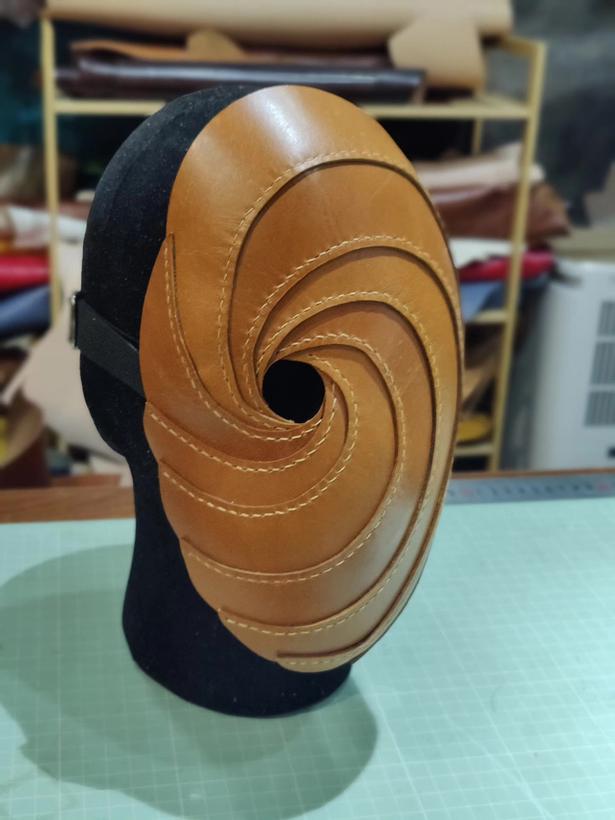 Obito Uchiha Mask Handcrafted Leather Spiral