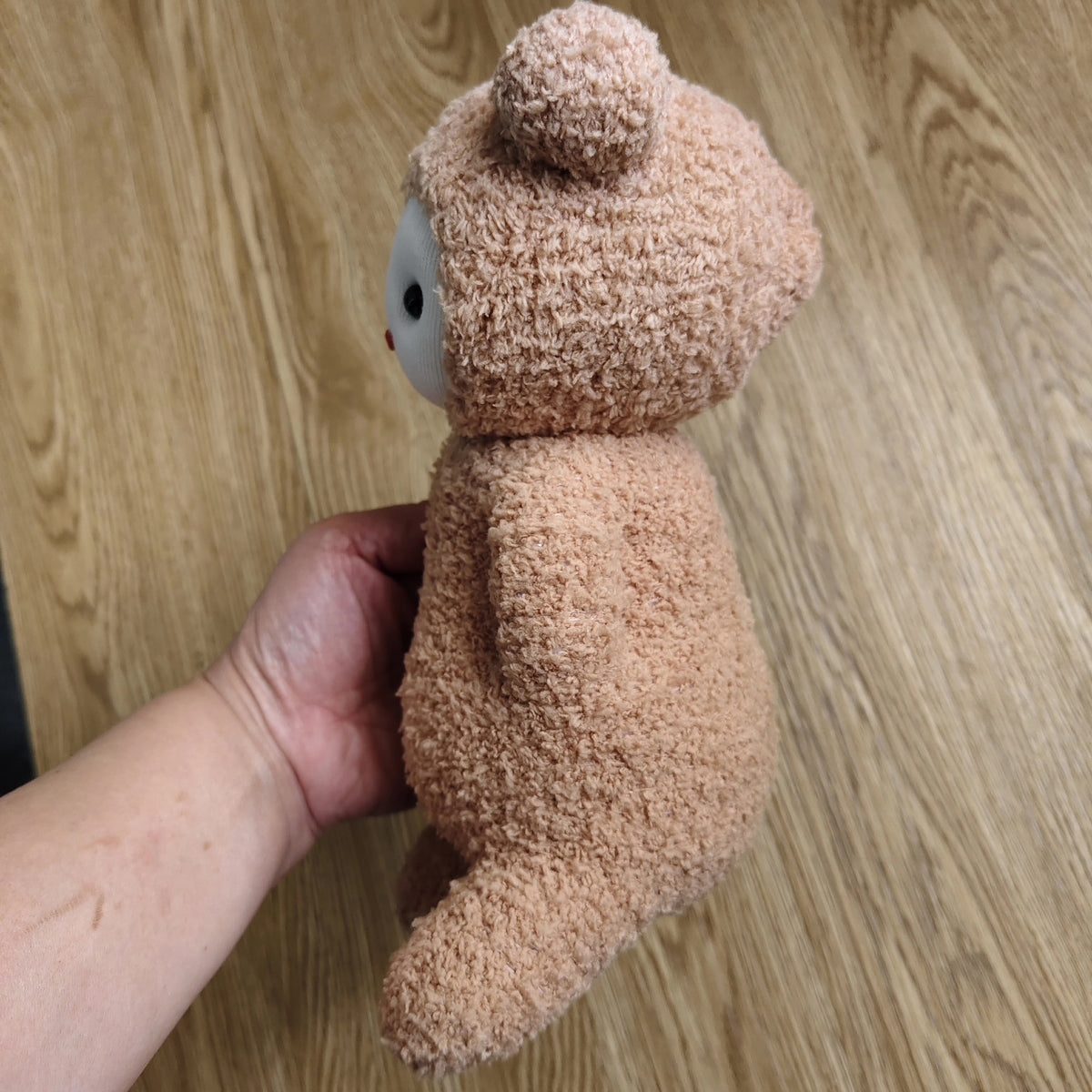 Handgakte Sokkenpop met Schuin Hoofd Knuffel