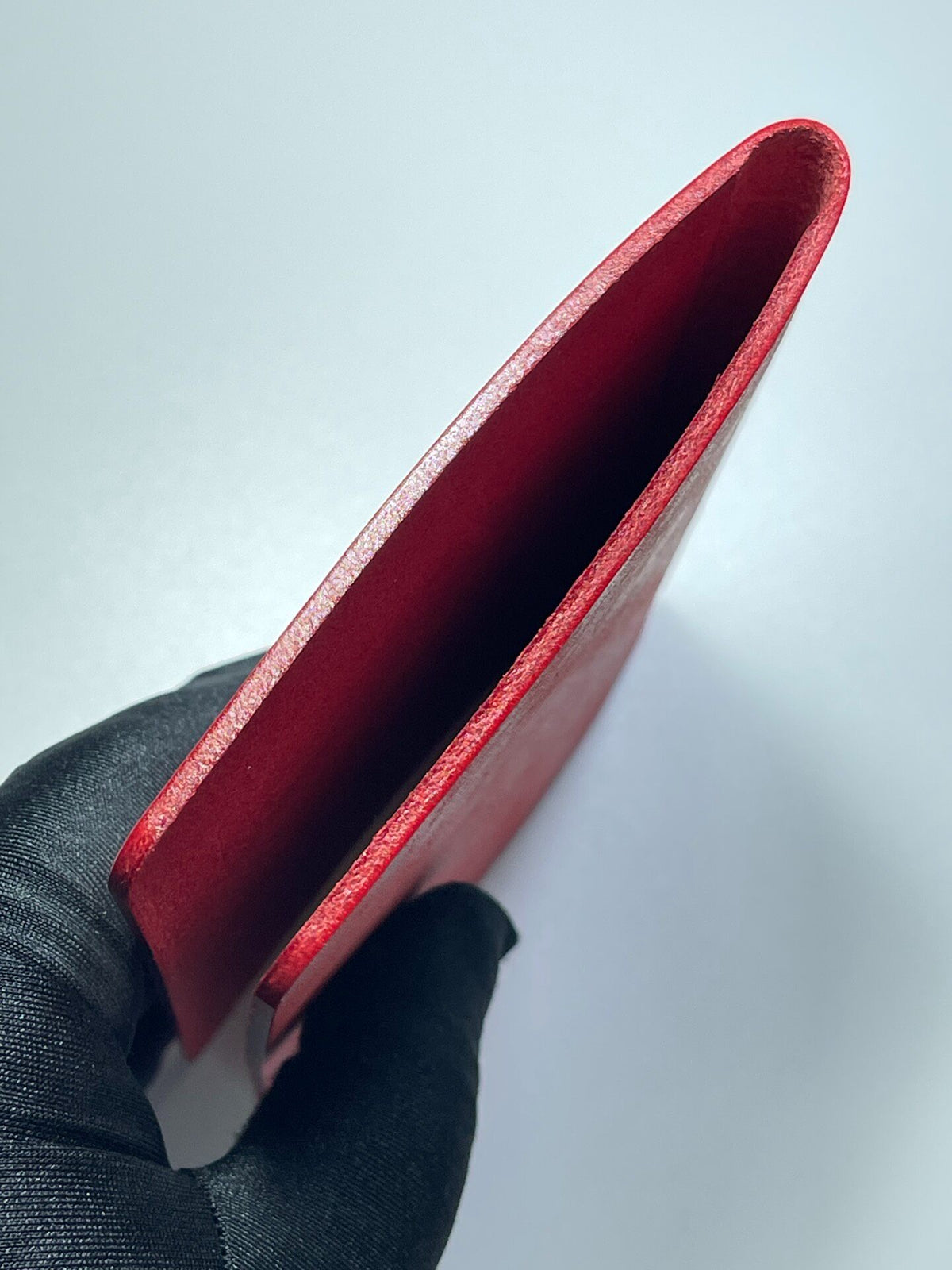 Handmade Red Leather Loose Leaf Notebook