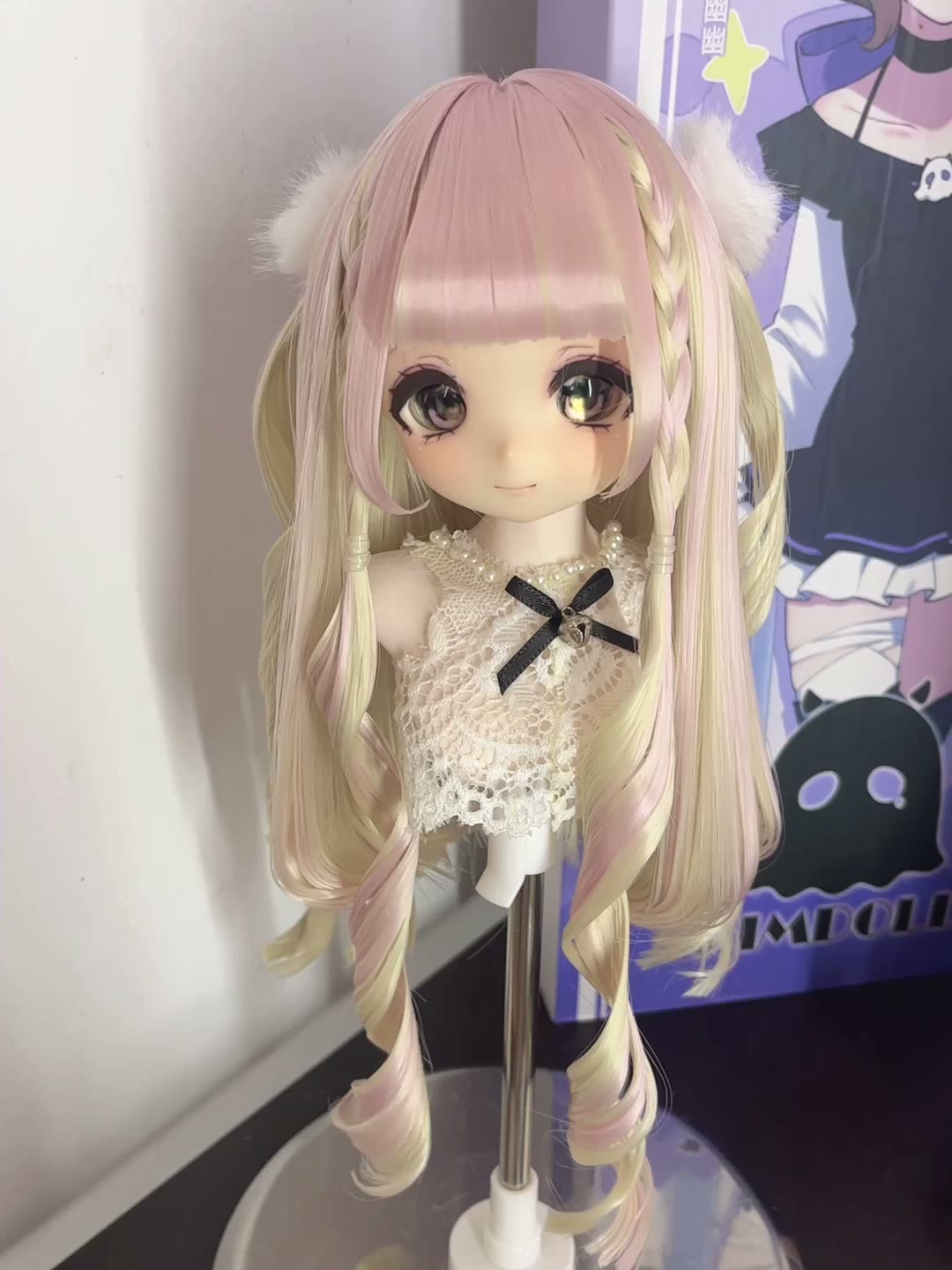 Pastel Gradient Doll Wig with Braids