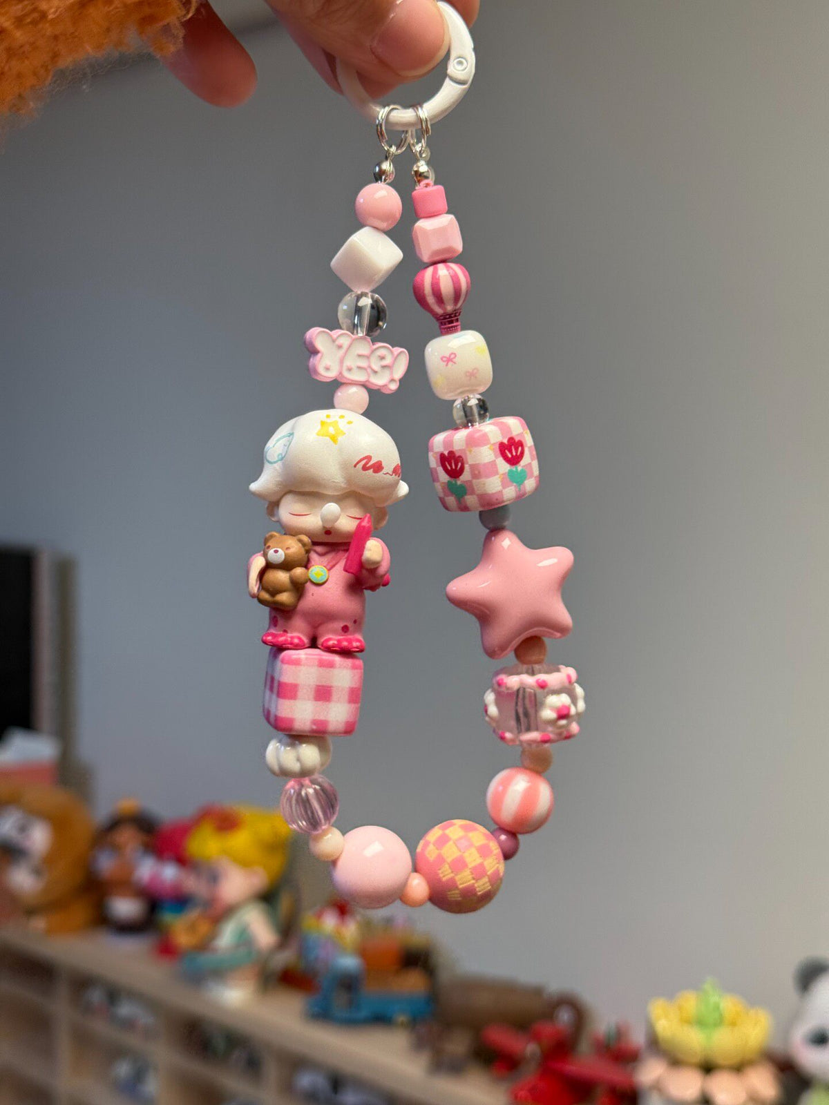 Beaded Dimoo Phone Chain Keychain