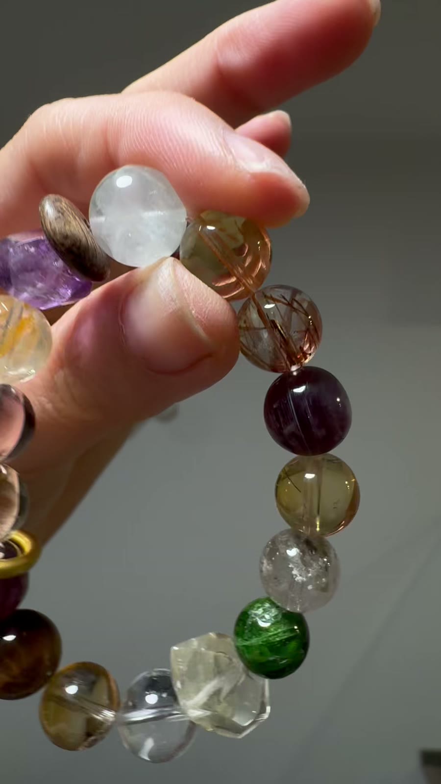 Mixed Gemstone Crystal Beaded Bracelet