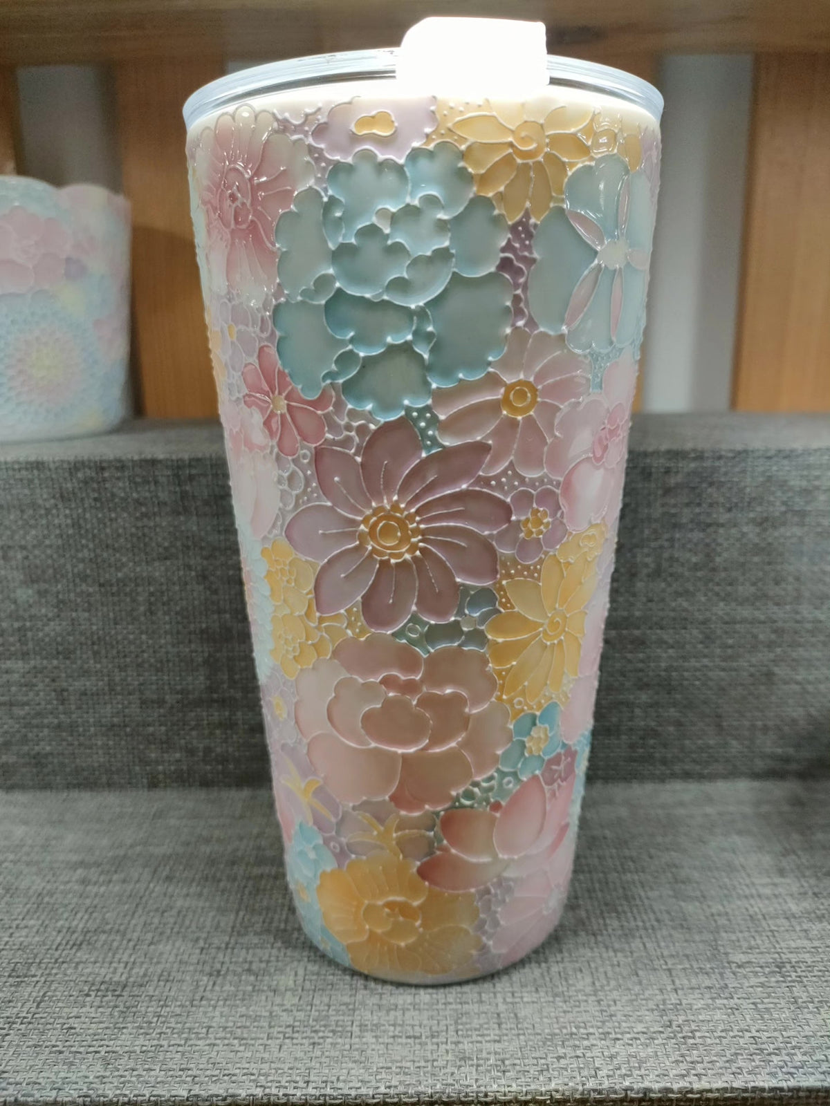 Mug de voyage en céramique Jingdezhen grand format