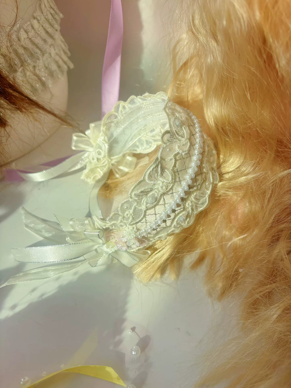Mint Green Lace Lolita Handmade Headband