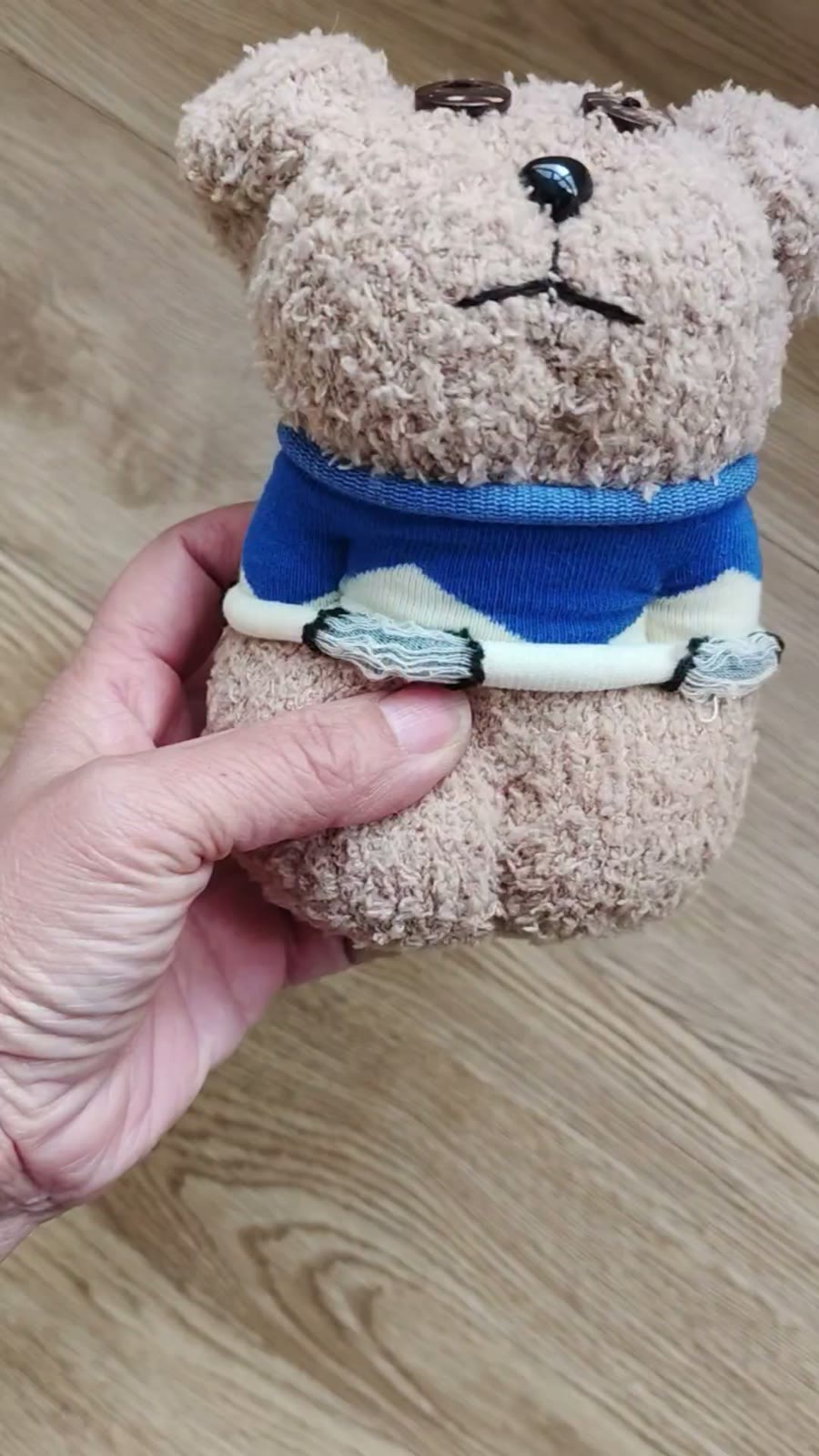 ハンドメイド ソックドル 犬またはクマ 15cm