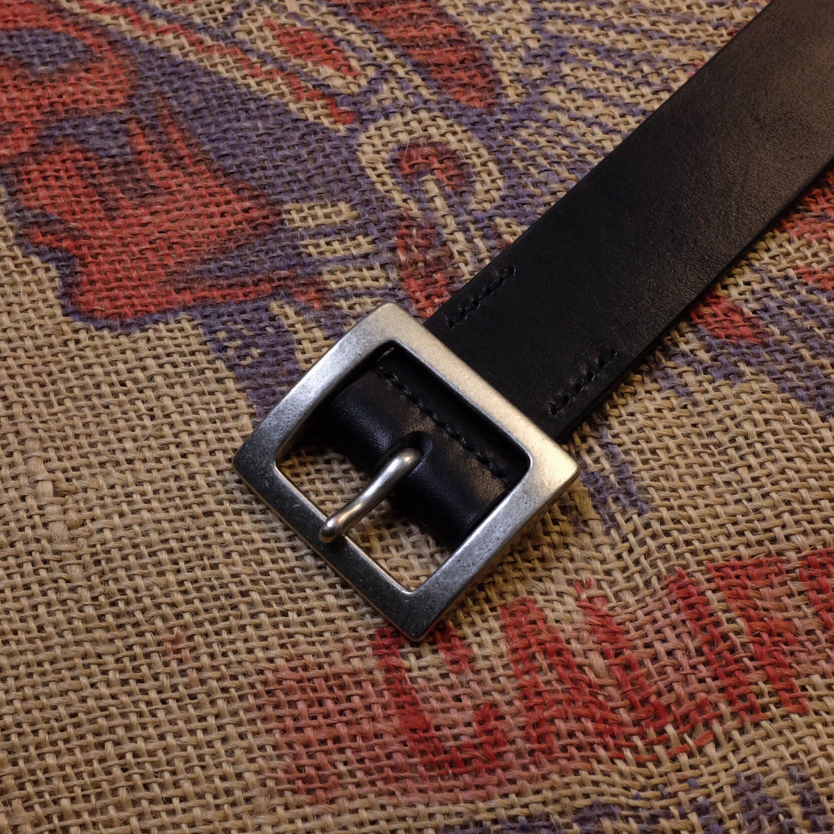 Vintage Leather Belt 40mm Black