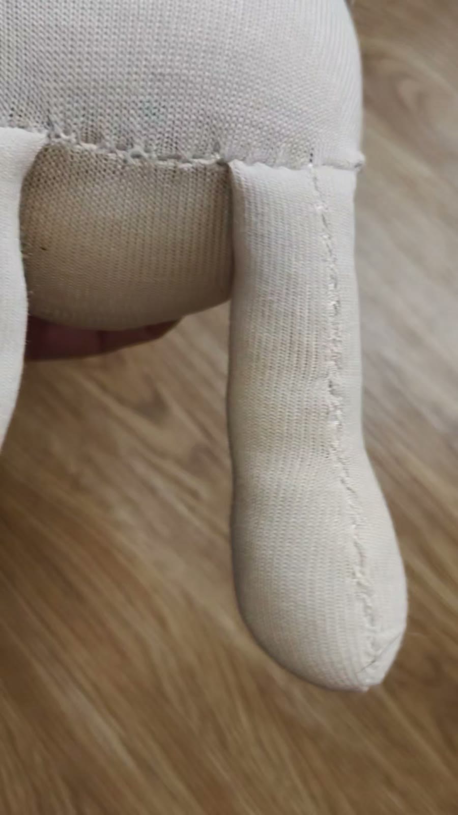 Coelho de Pelúche de Meia Listrado Feito à Mano