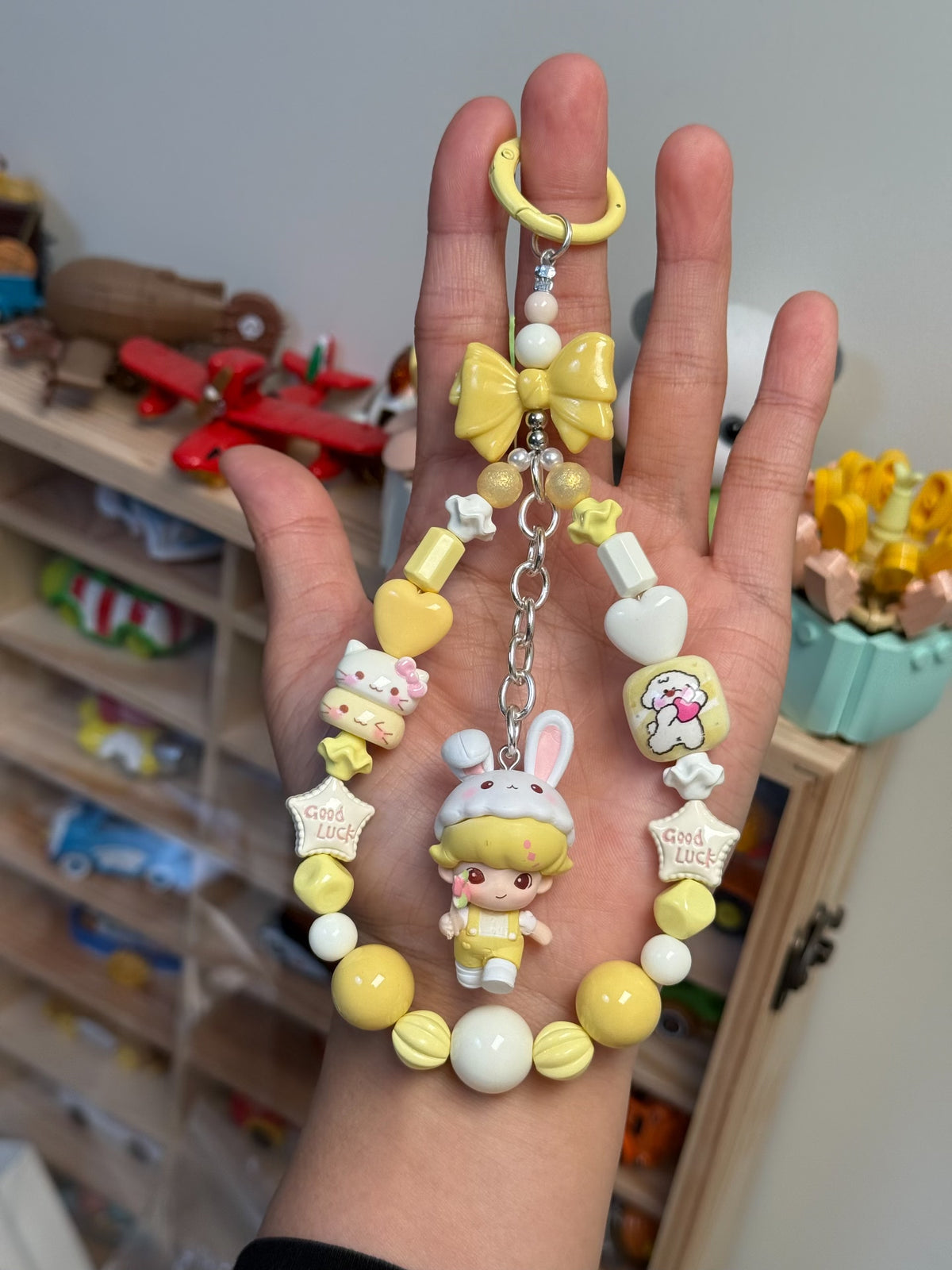 Beaded Phone Strap Bag Charm Keychain