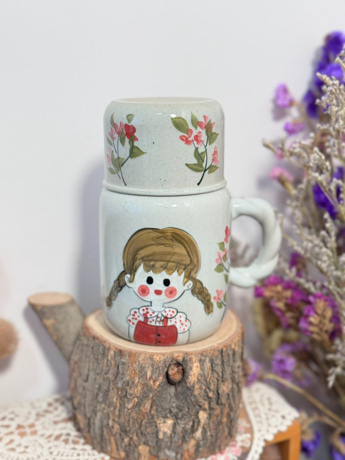 Hand Painted Ceramic Pitcher Set 500ml