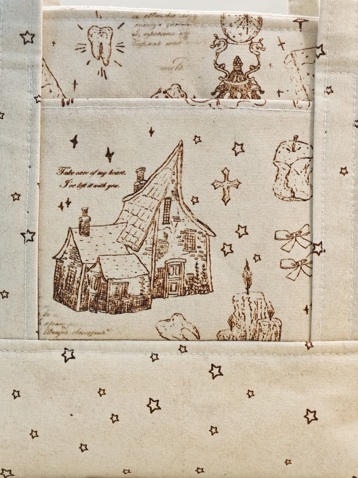 Vintage Magic Town Canvas Tote Bag