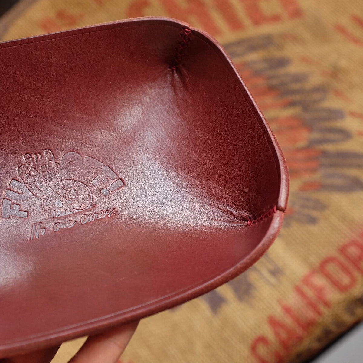 Wine Red Tochigi Saddle Leather Catch-All Tray