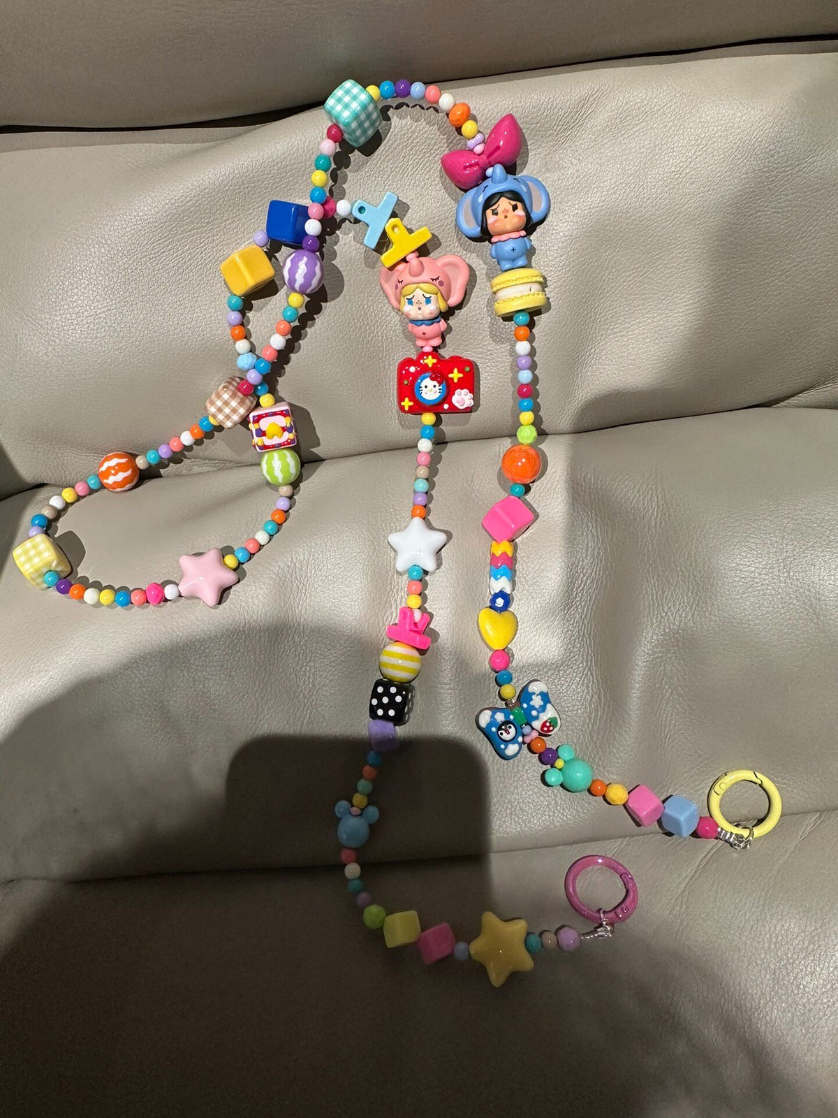 Beaded Elephant Phone Strap Bag Chain