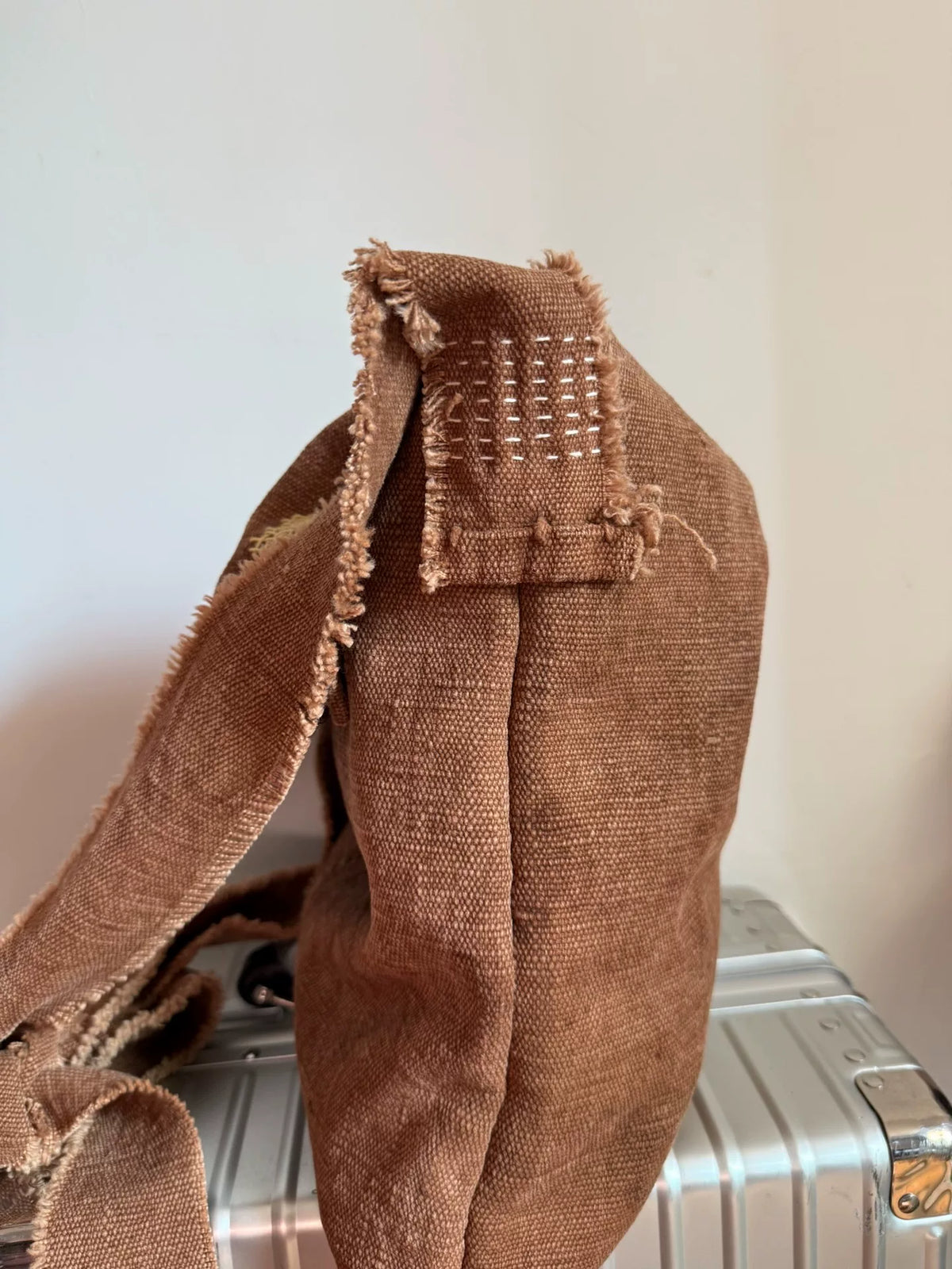 Handmade Brown Woven Shoulder Bag