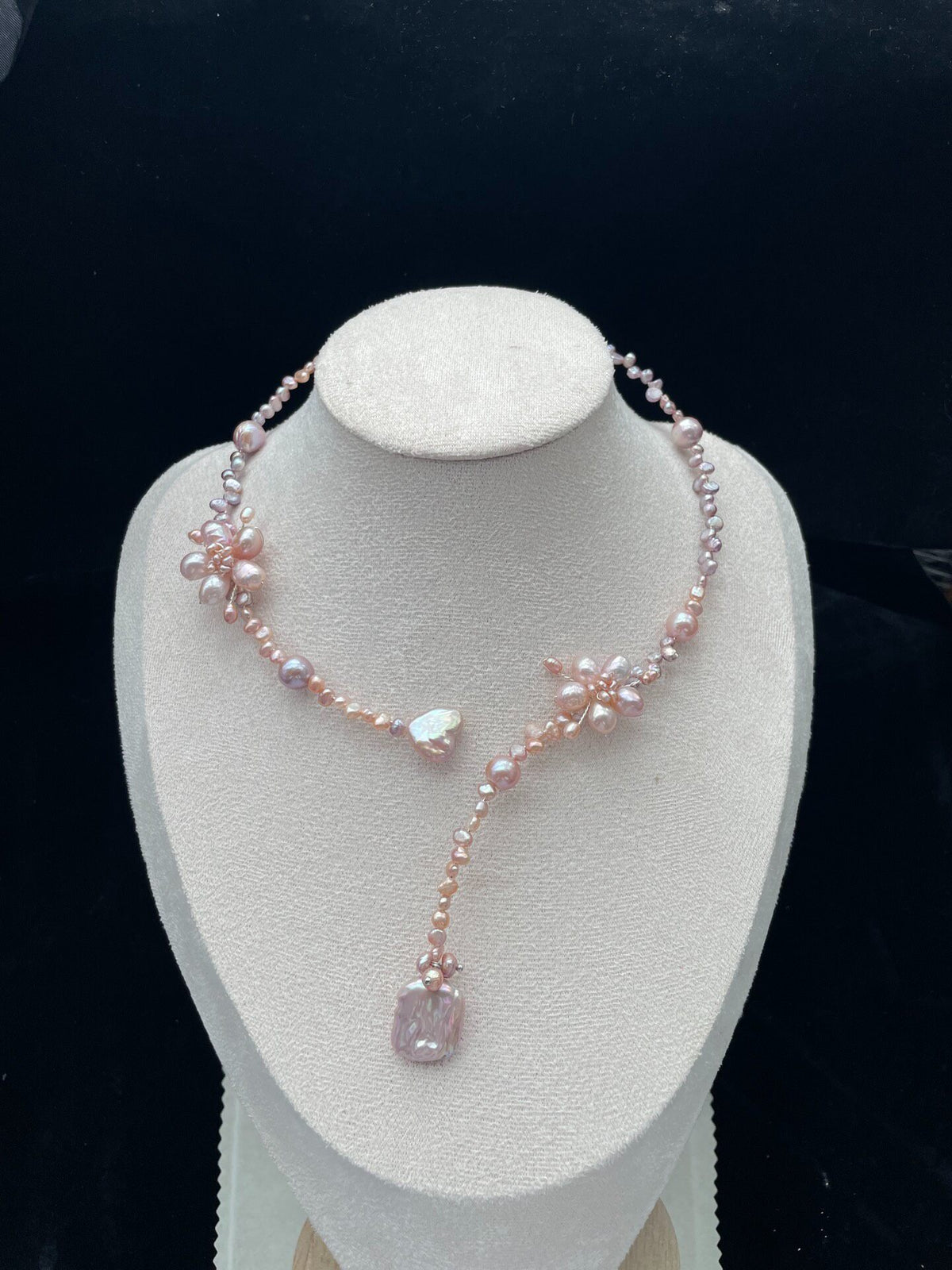 Natural Pearl Choker Necklace with Baroque Pearls