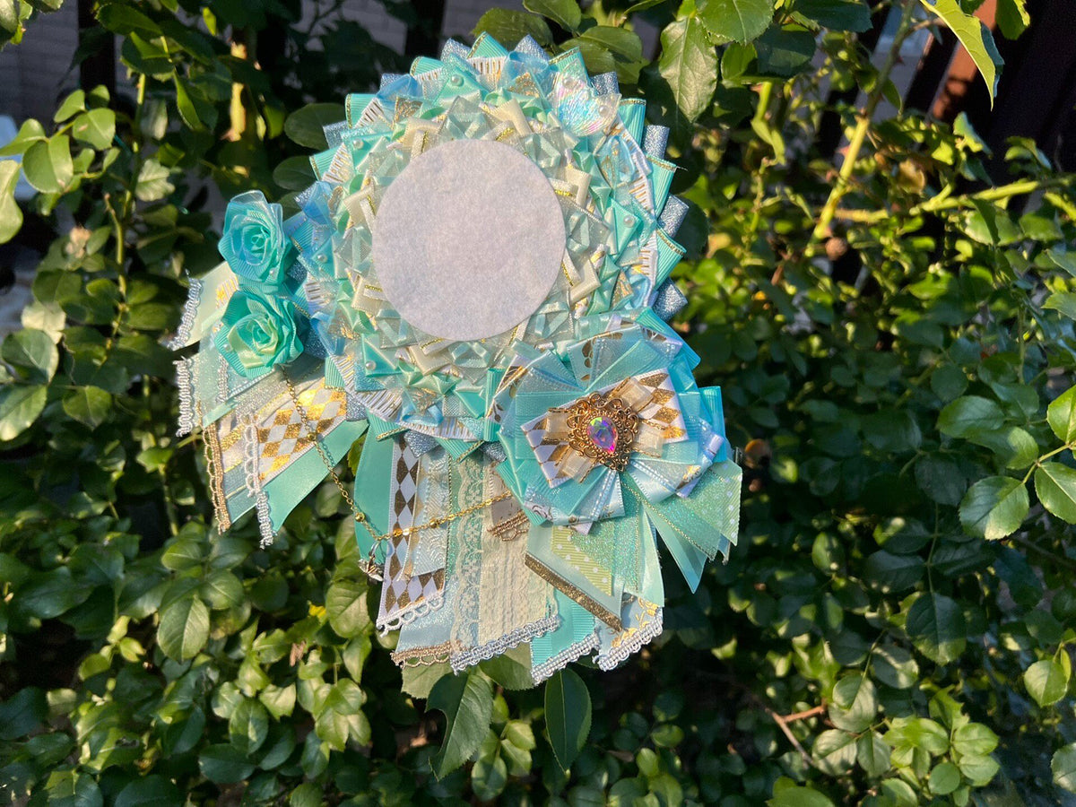 Blue-Green Badge Holder with Chain