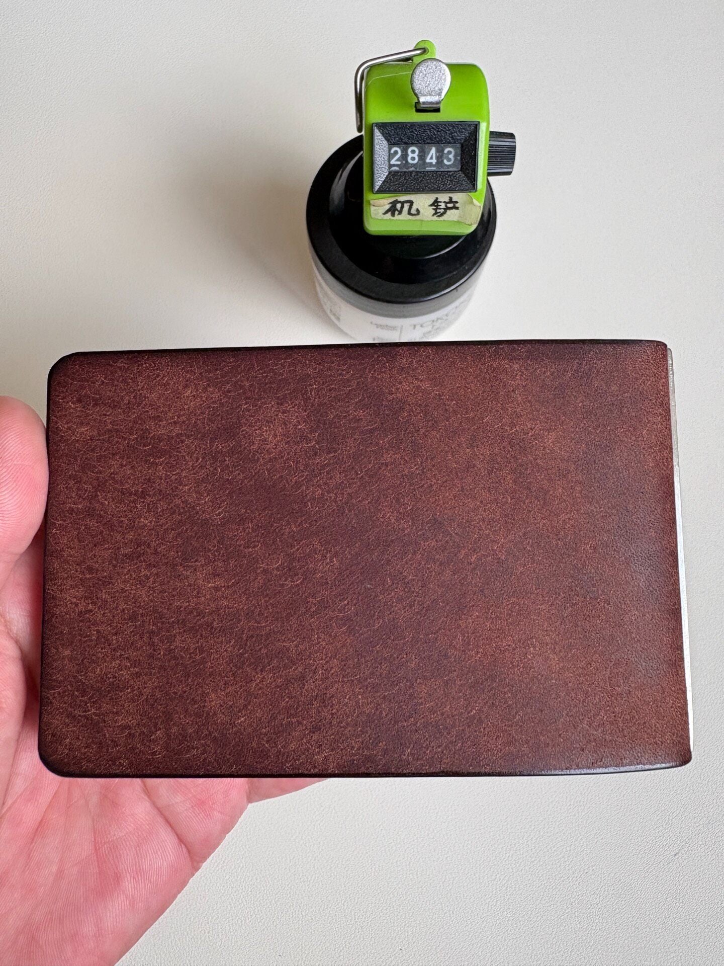 Handcrafted Leather Notebook with Stainless Steel Back Panel and Ring Binding