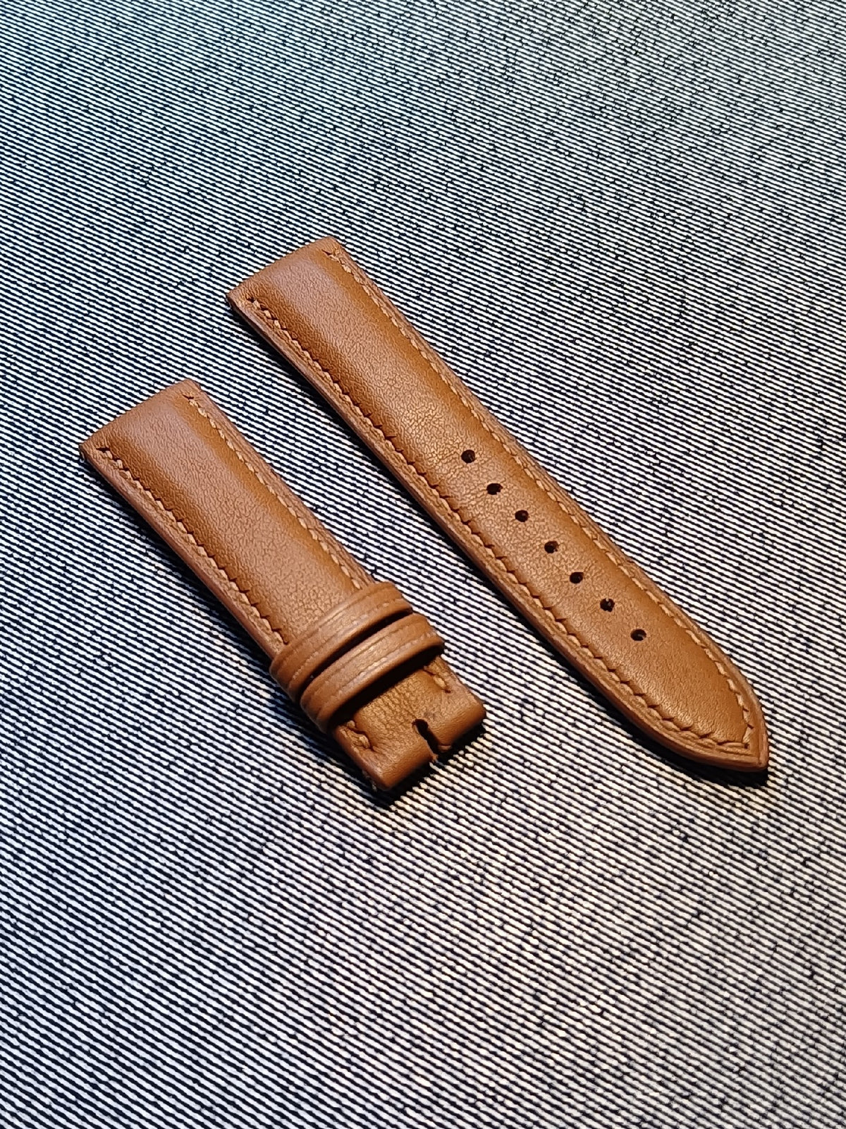 Handcrafted Swift Leather Watch Strap Brown