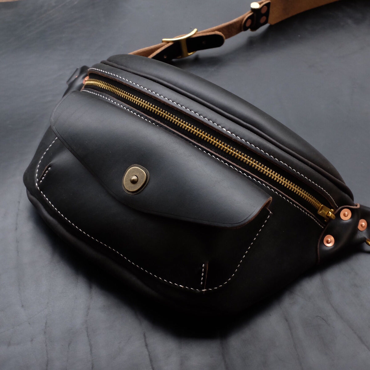 Horween CXL Leather Large Chest Bag