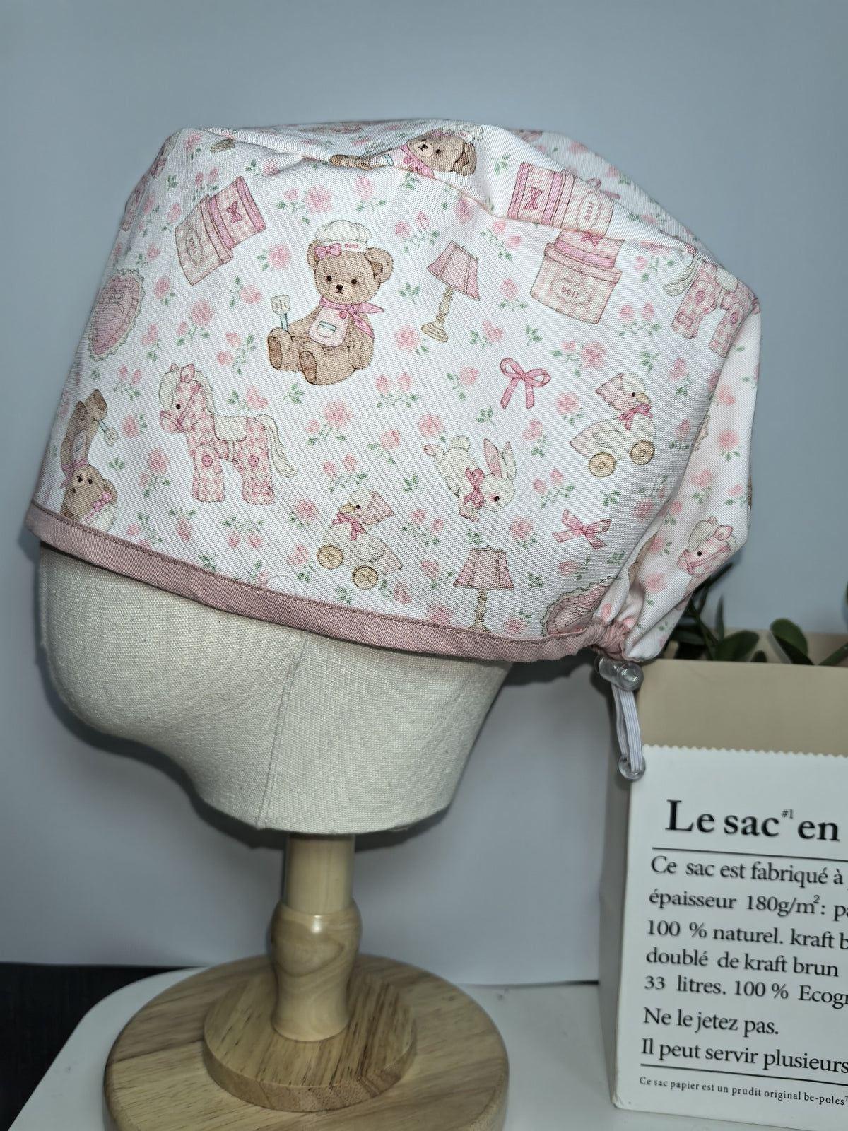 Bowler-Cap aus Baumwollcanvas mit Bindebändern