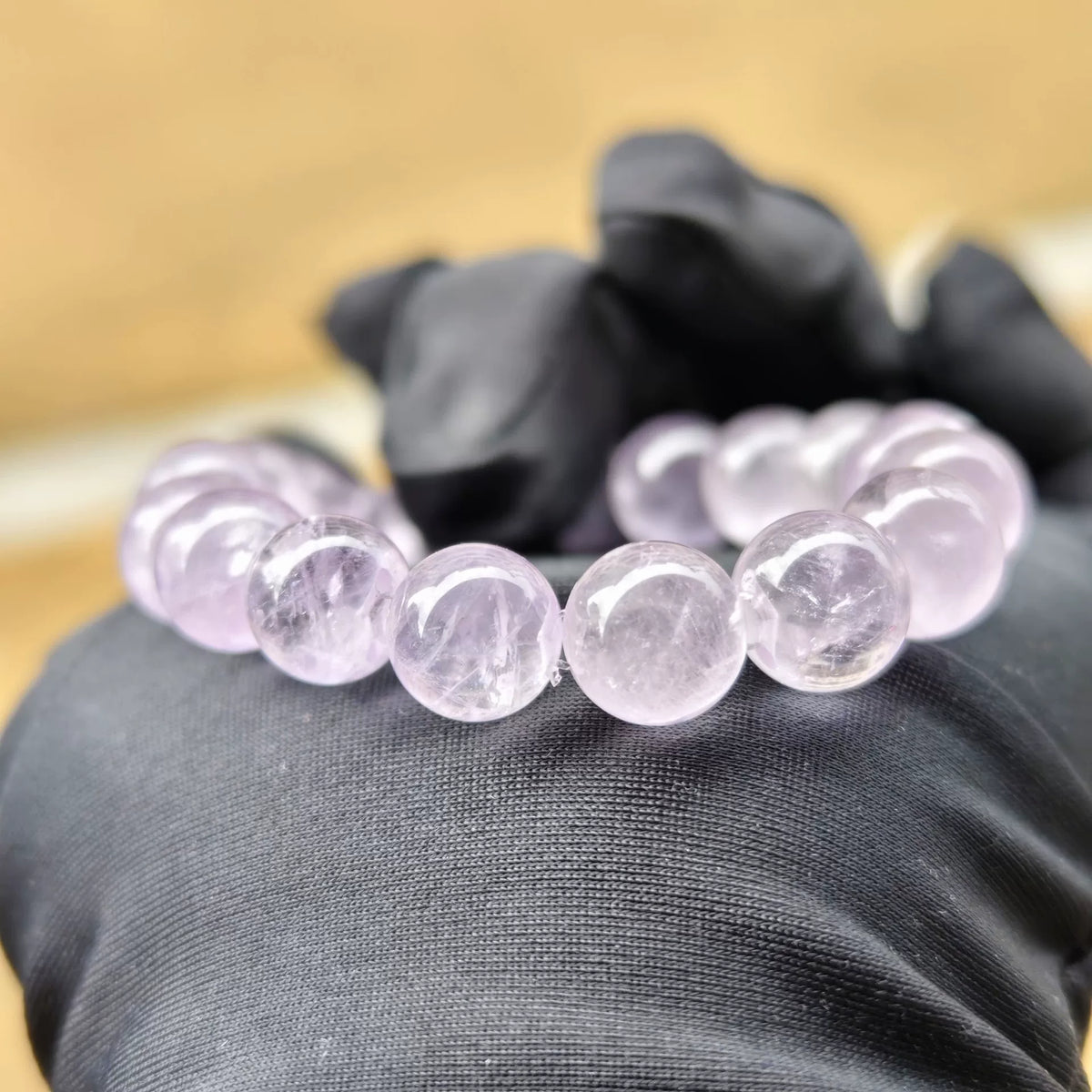 Lavendel-Amethyst Perlenarmband 10mm
