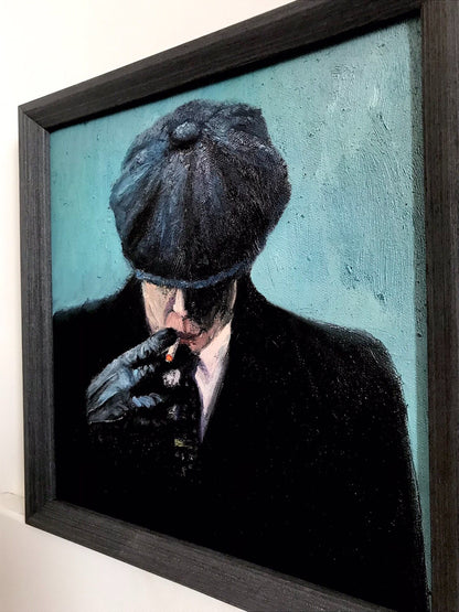 Tommy Shelby Micro-Spray Print, 30x30cm Framed Portrait