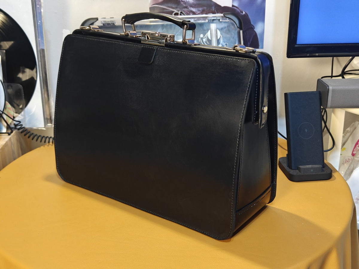 Borsa da Medico in Pelle Nera 40cm