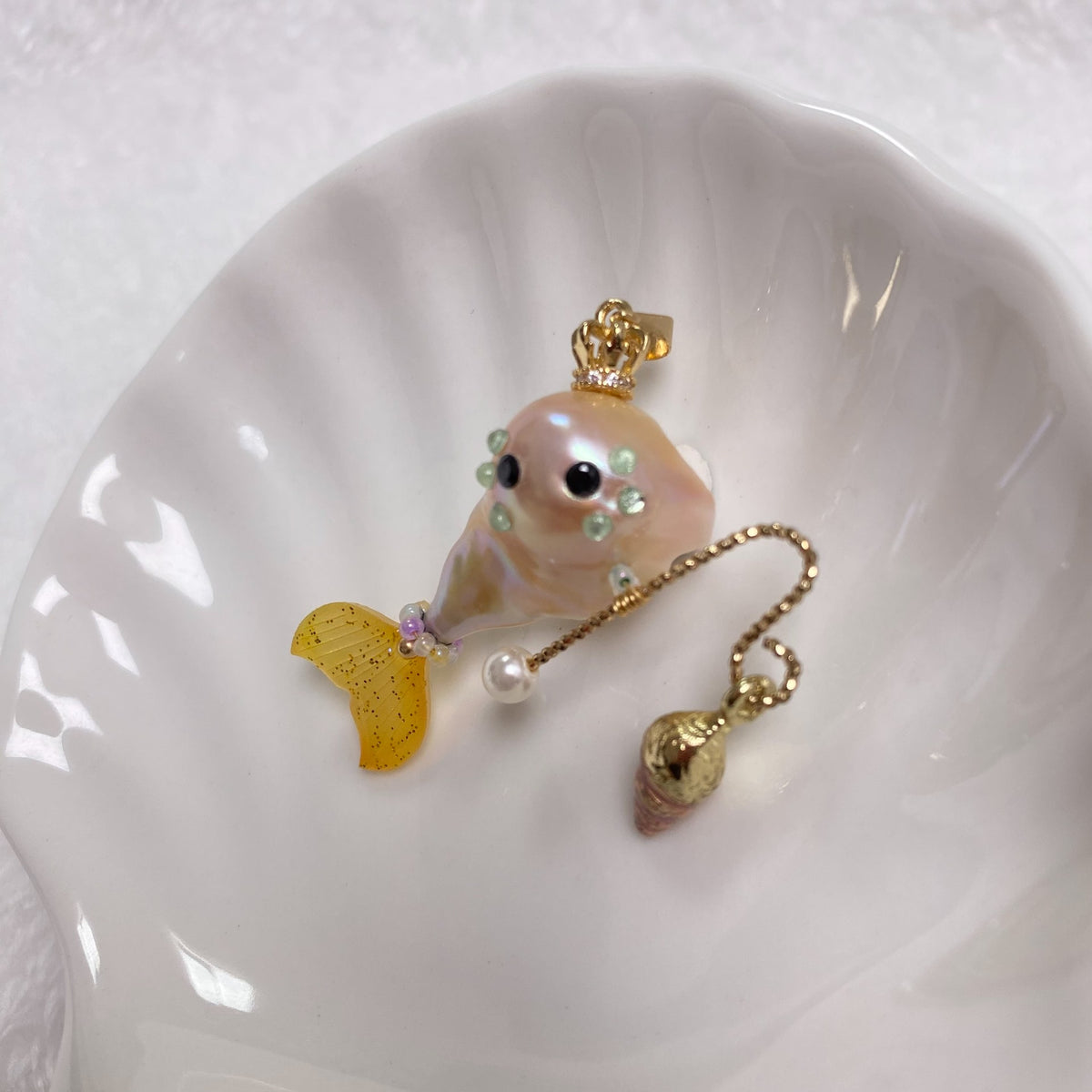 Baroque Pearl Monster Pendant Necklace